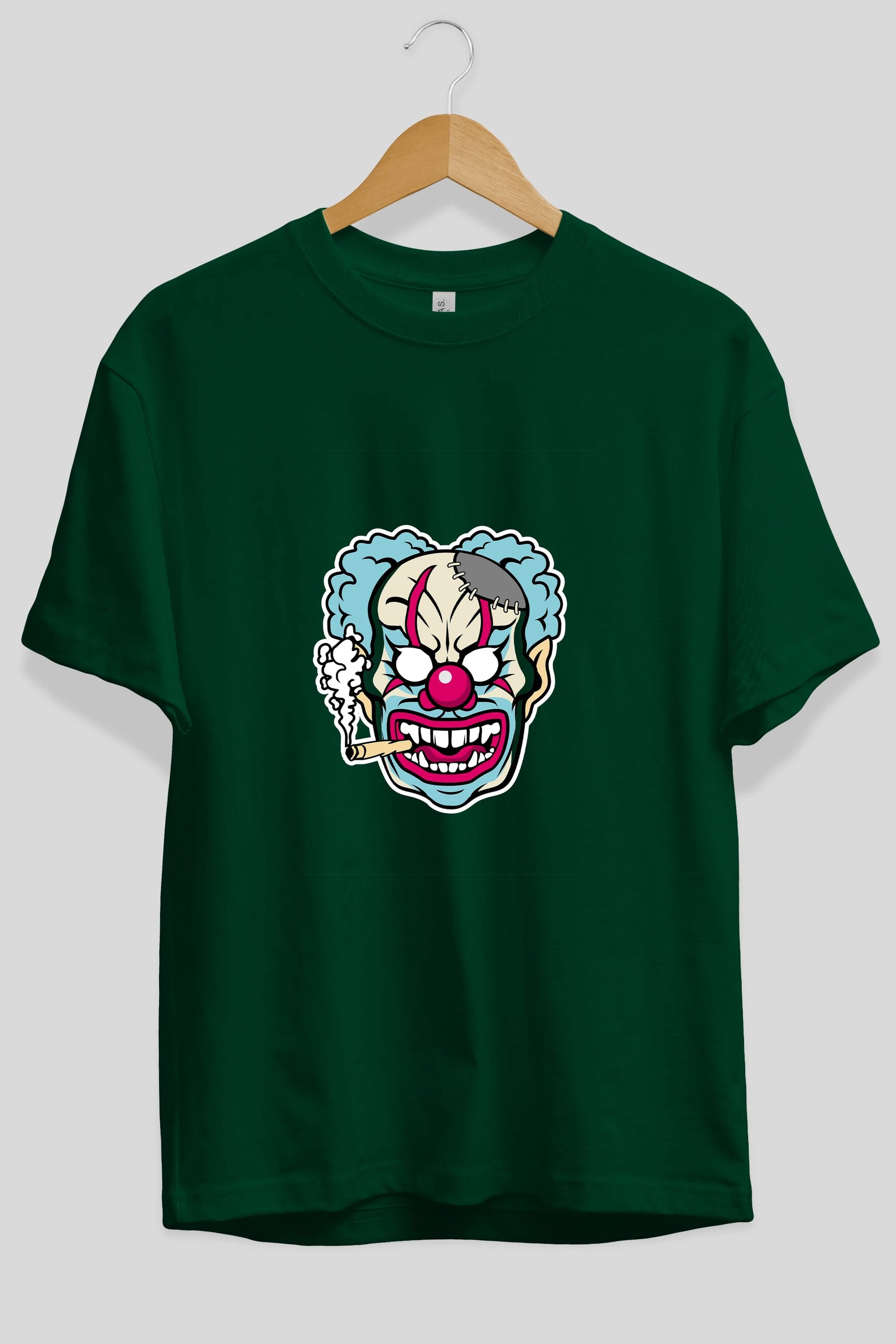 Clown Beast Ön Baskılı Oversize t-shirt Erkek Kadın Unisex %100 Pamuk tişort