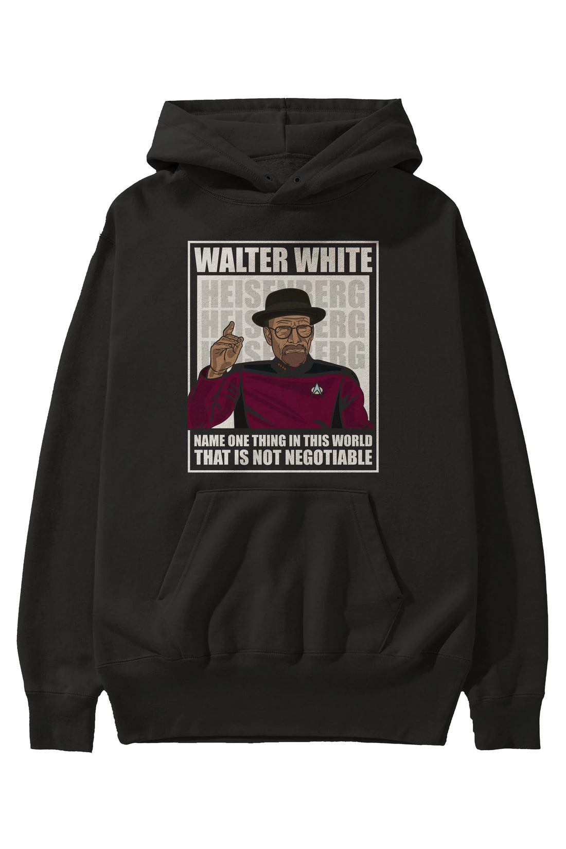 Captain Pixard Heisenberg Ön Baskılı Hoodie Oversize Kapüşonlu Sweatshirt Erkek Kadın Unisex