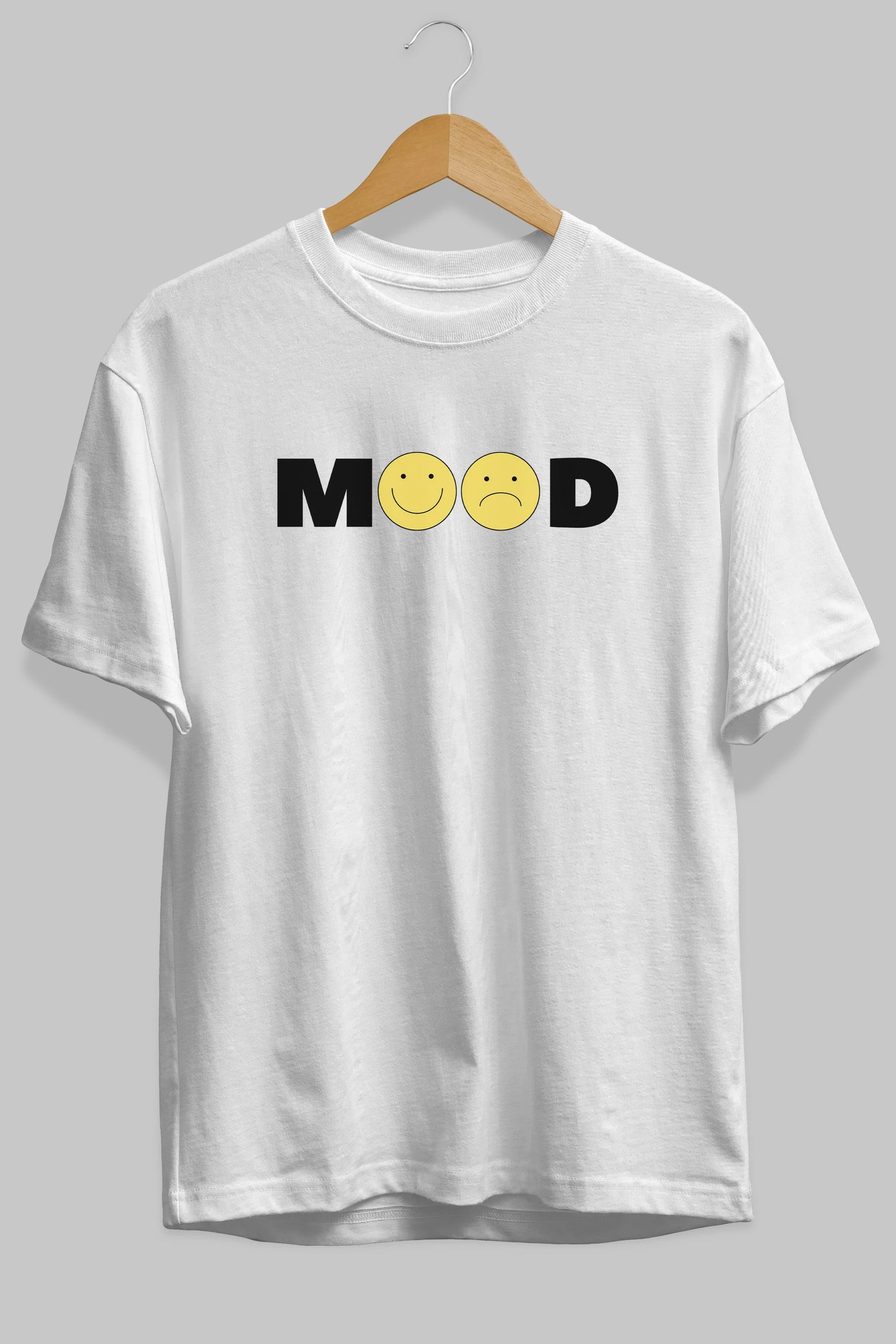 Mood Ön Baskılı Oversize t-shirt Erkek Kadın Unisex