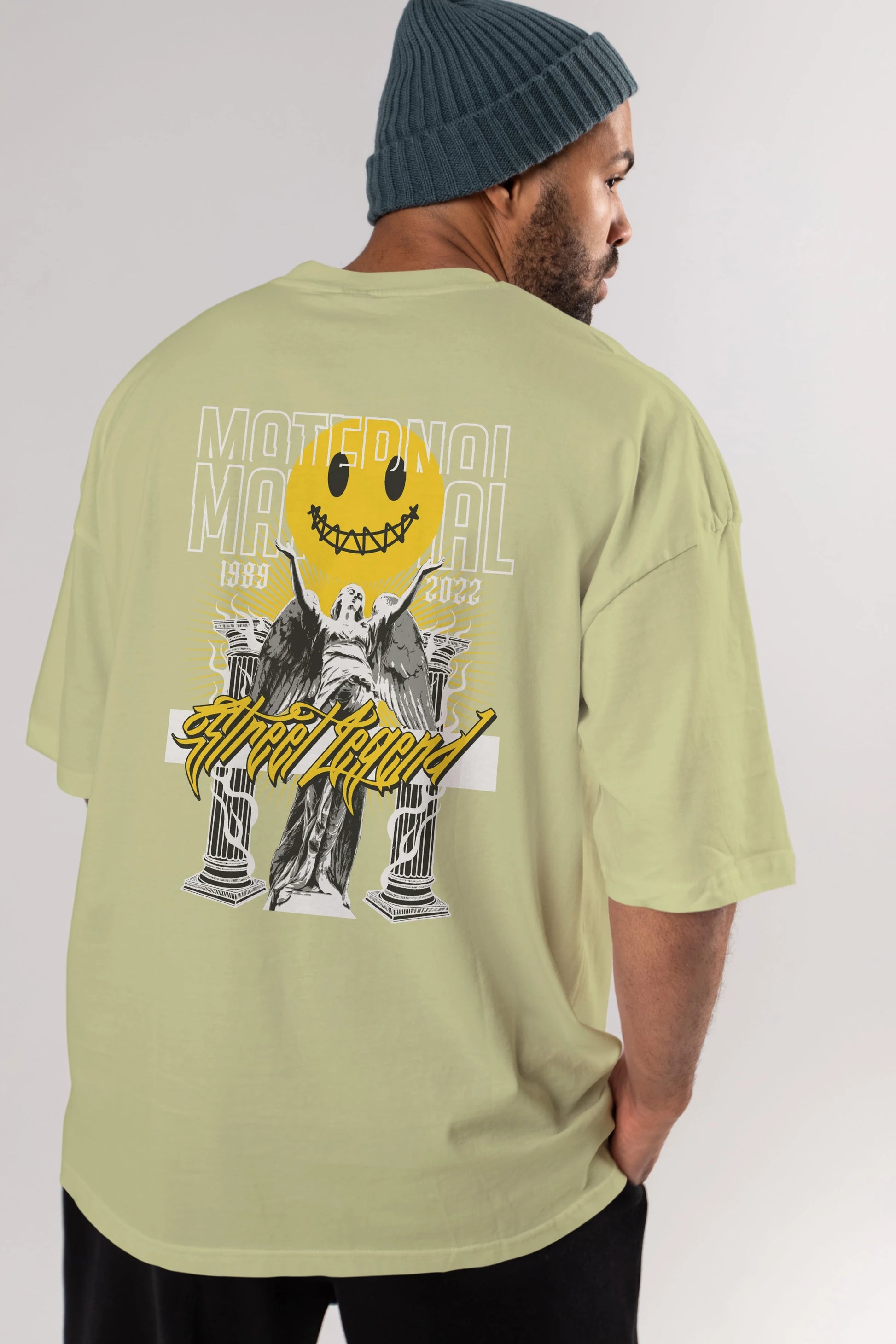 Maternal Street Legend Arka Baskılı Oversize t-shirt Erkek Kadın Unisex