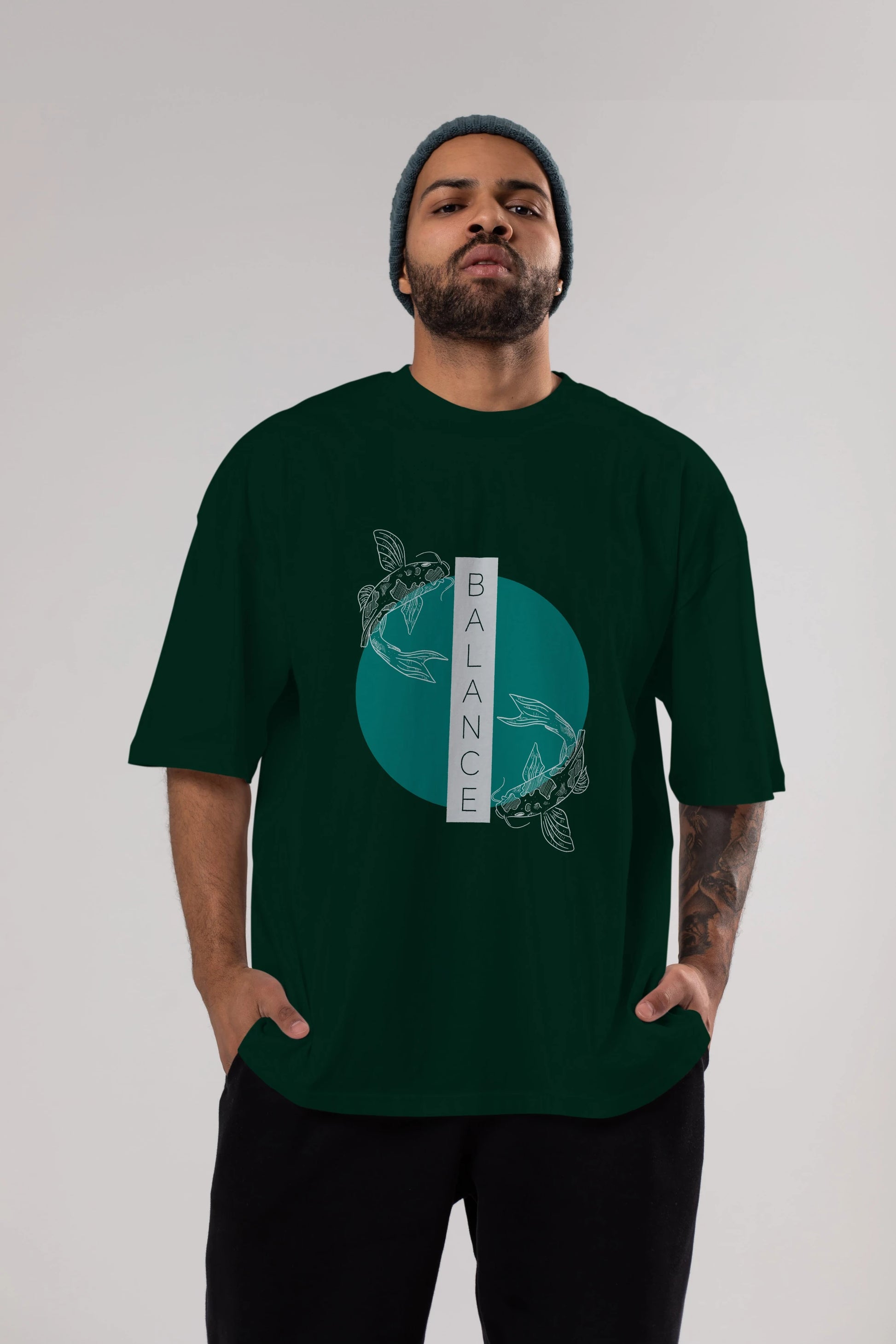 Balance 2 Yazılı Ön Baskılı Oversize t-shirt Erkek Kadın Unisex