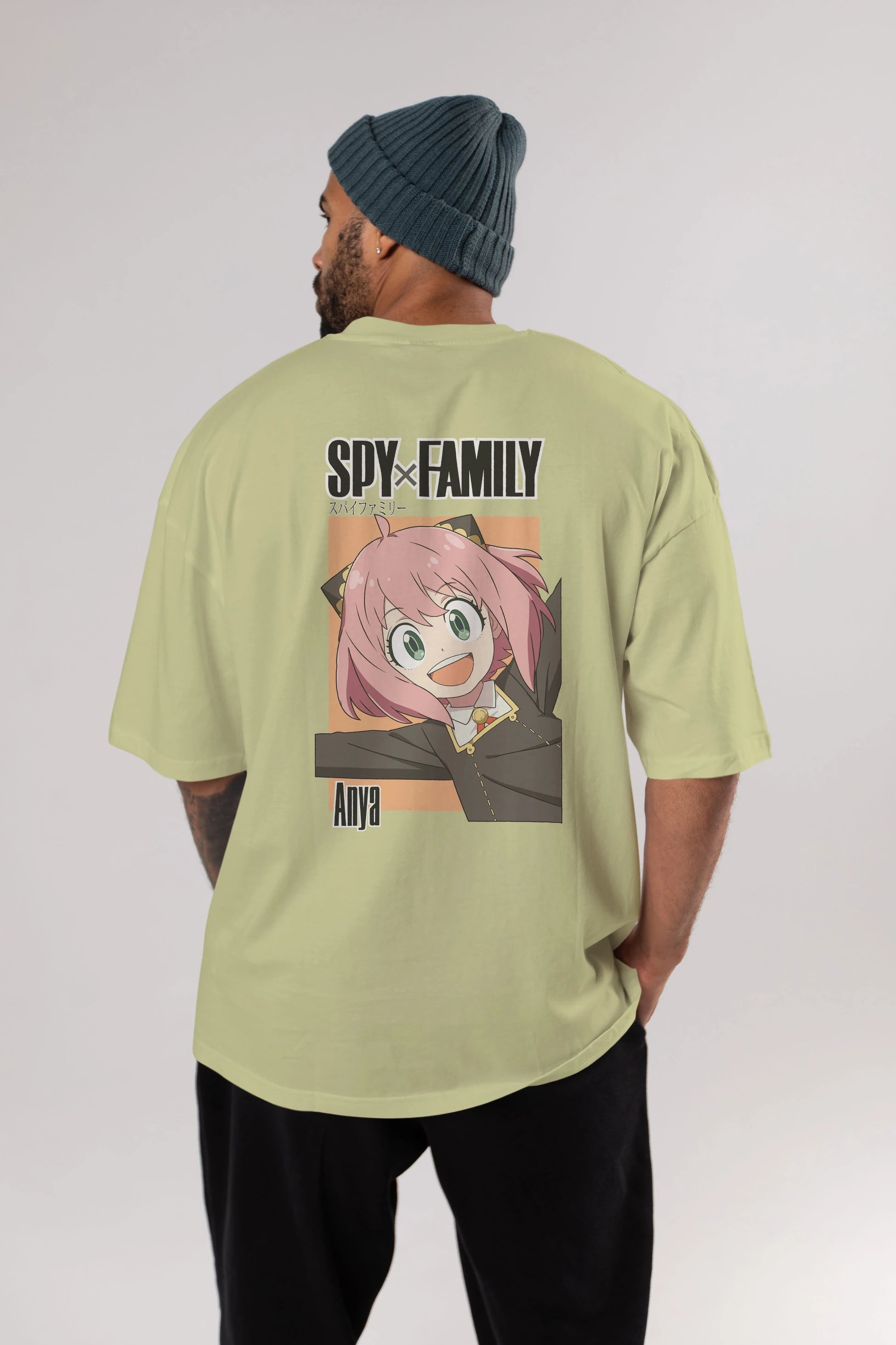 SPY X FAMILY Anya Anime Arka Baskılı Oversize t-shirt Erkek Kadın Unisex