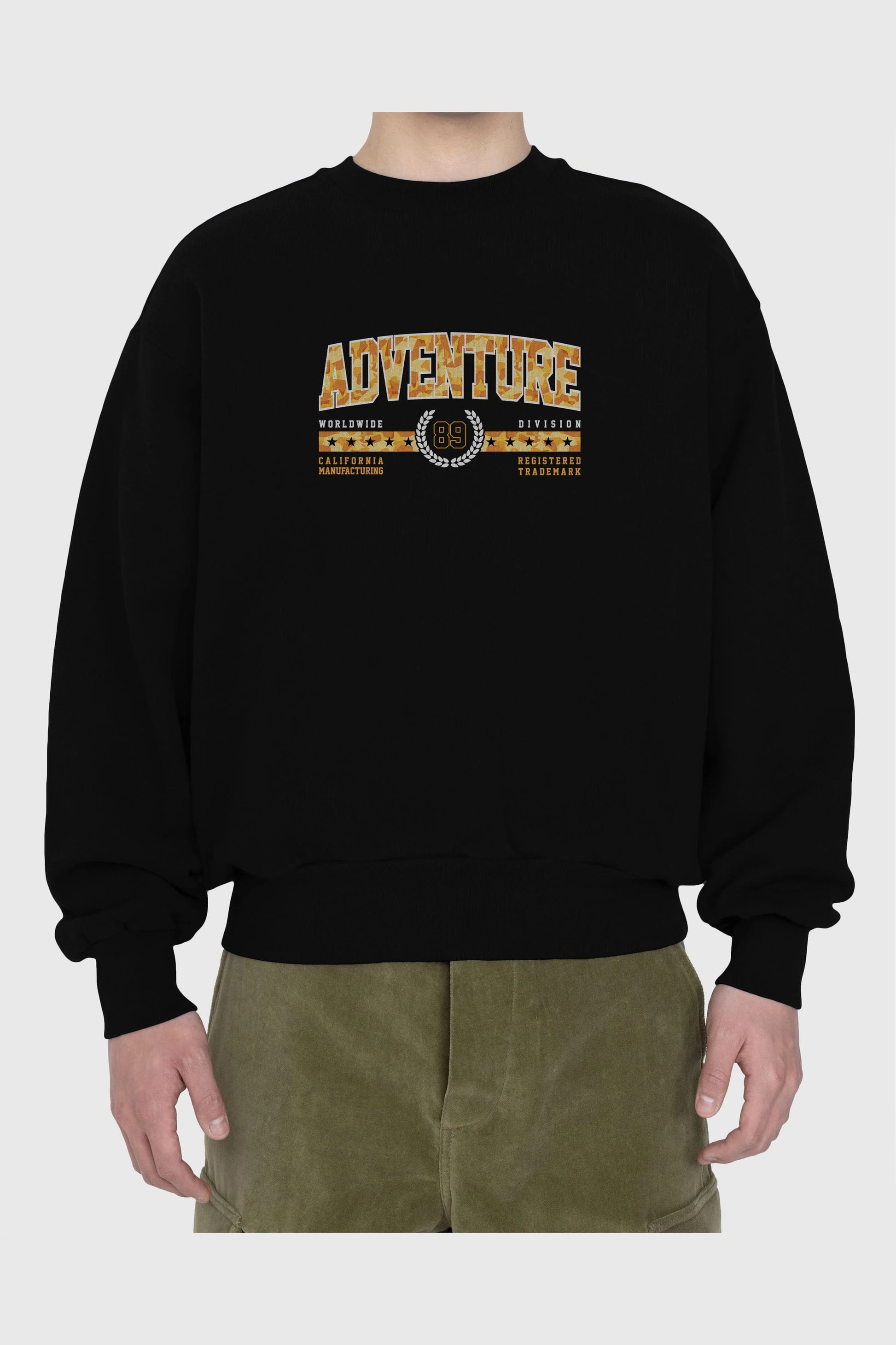 Adventure Ön Baskılı Oversize Sweatshirt Erkek Kadın Unisex