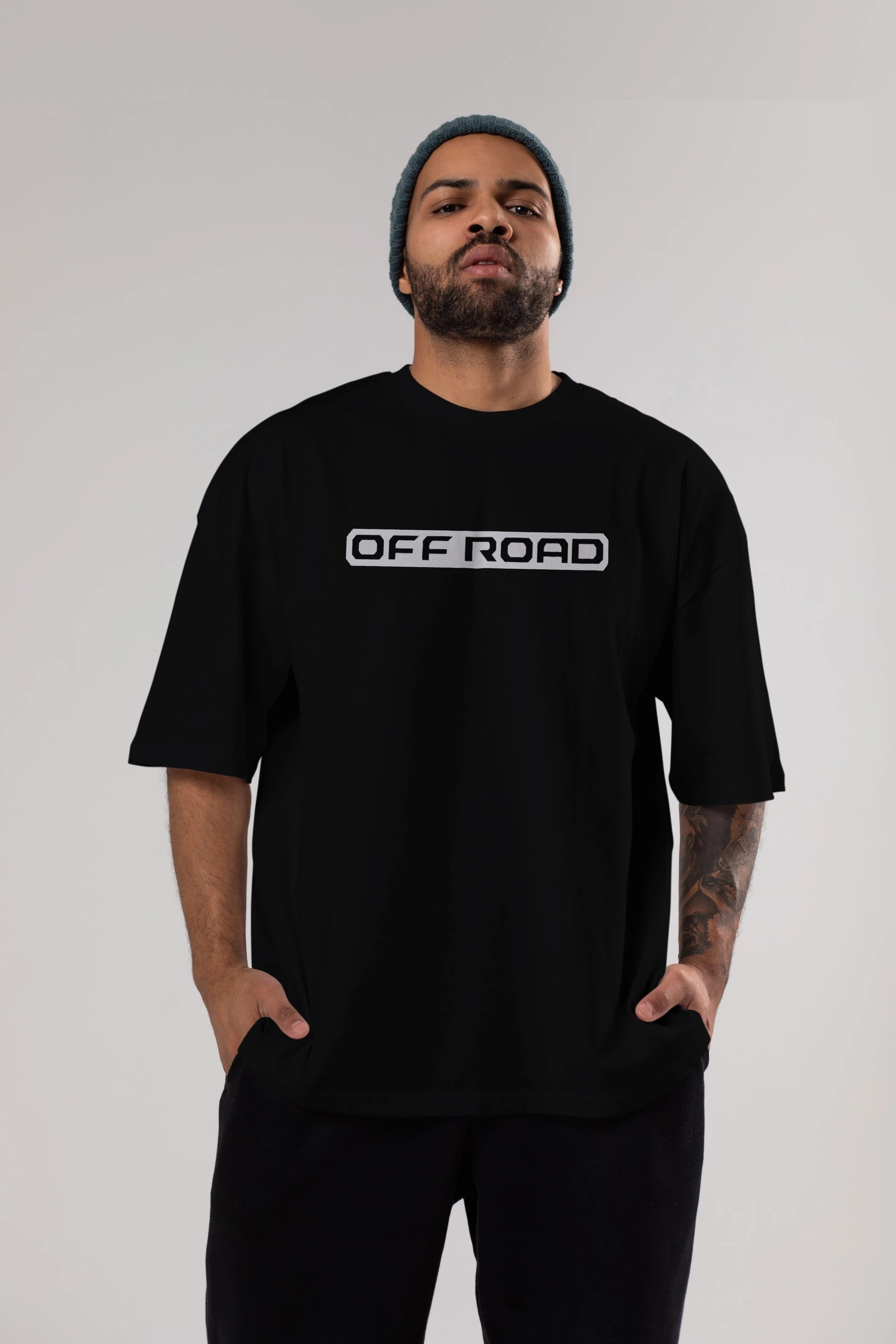 Off Road Ön Baskılı Oversize t-shirt %100 pamuk Erkek Kadın Unisex