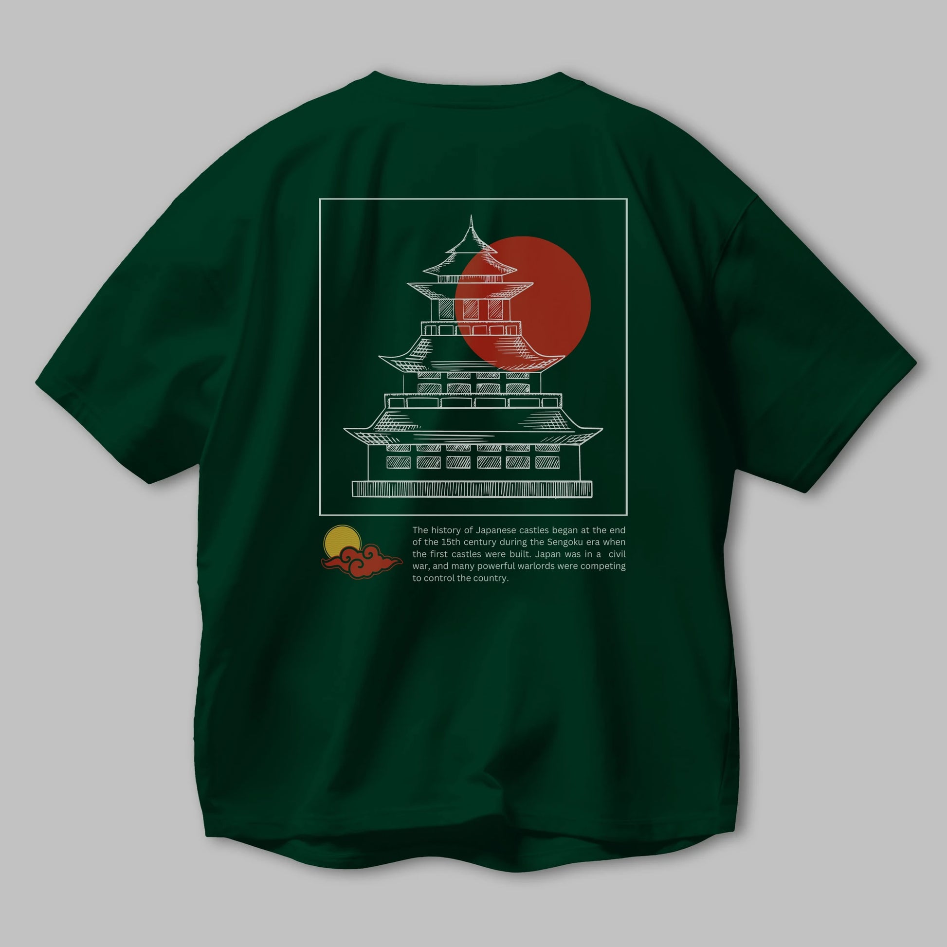 Retro Japanese Arka Baskılı Oversize t-shirt Erkek Kadın Unisex