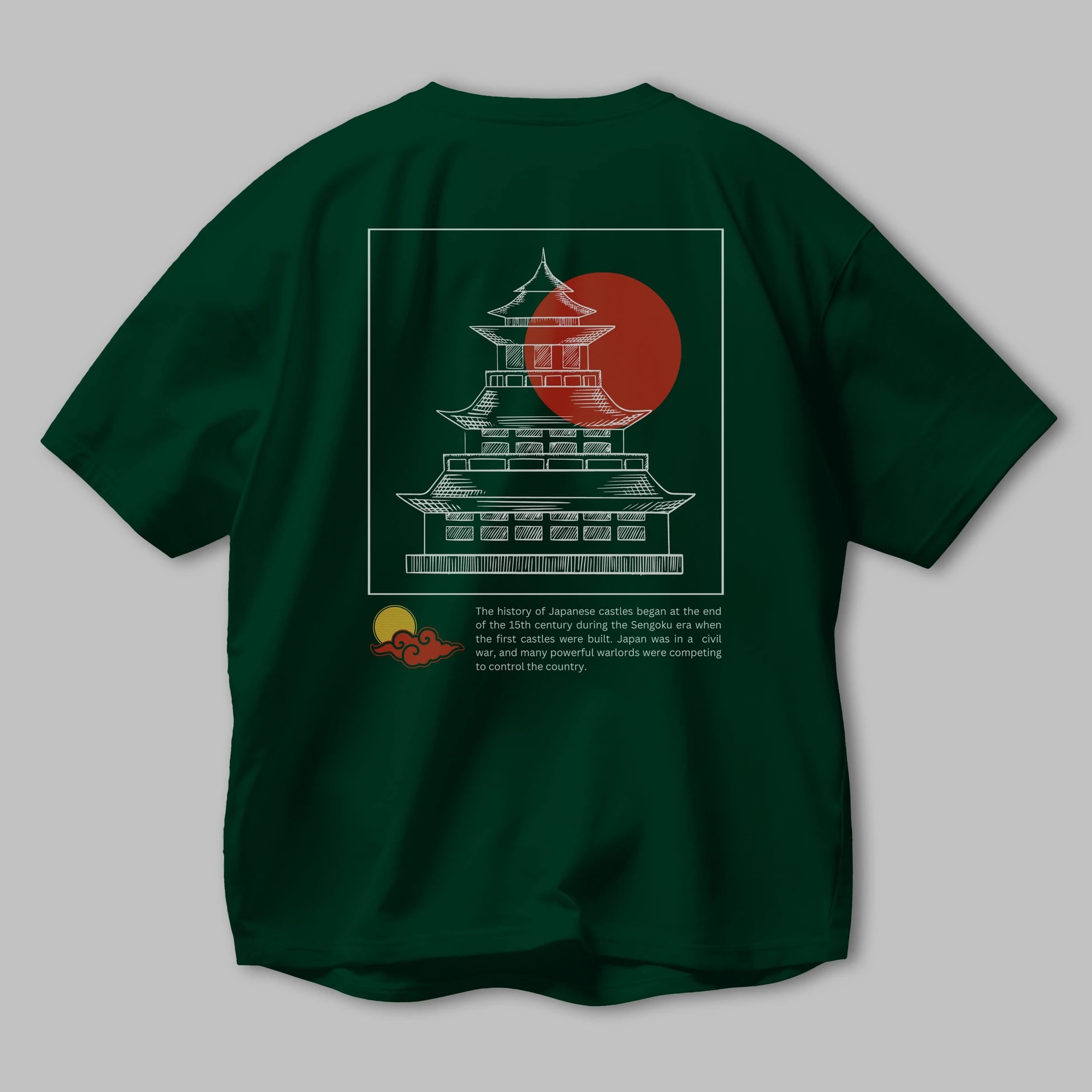 Retro Japanese Arka Baskılı Oversize t-shirt Erkek Kadın Unisex