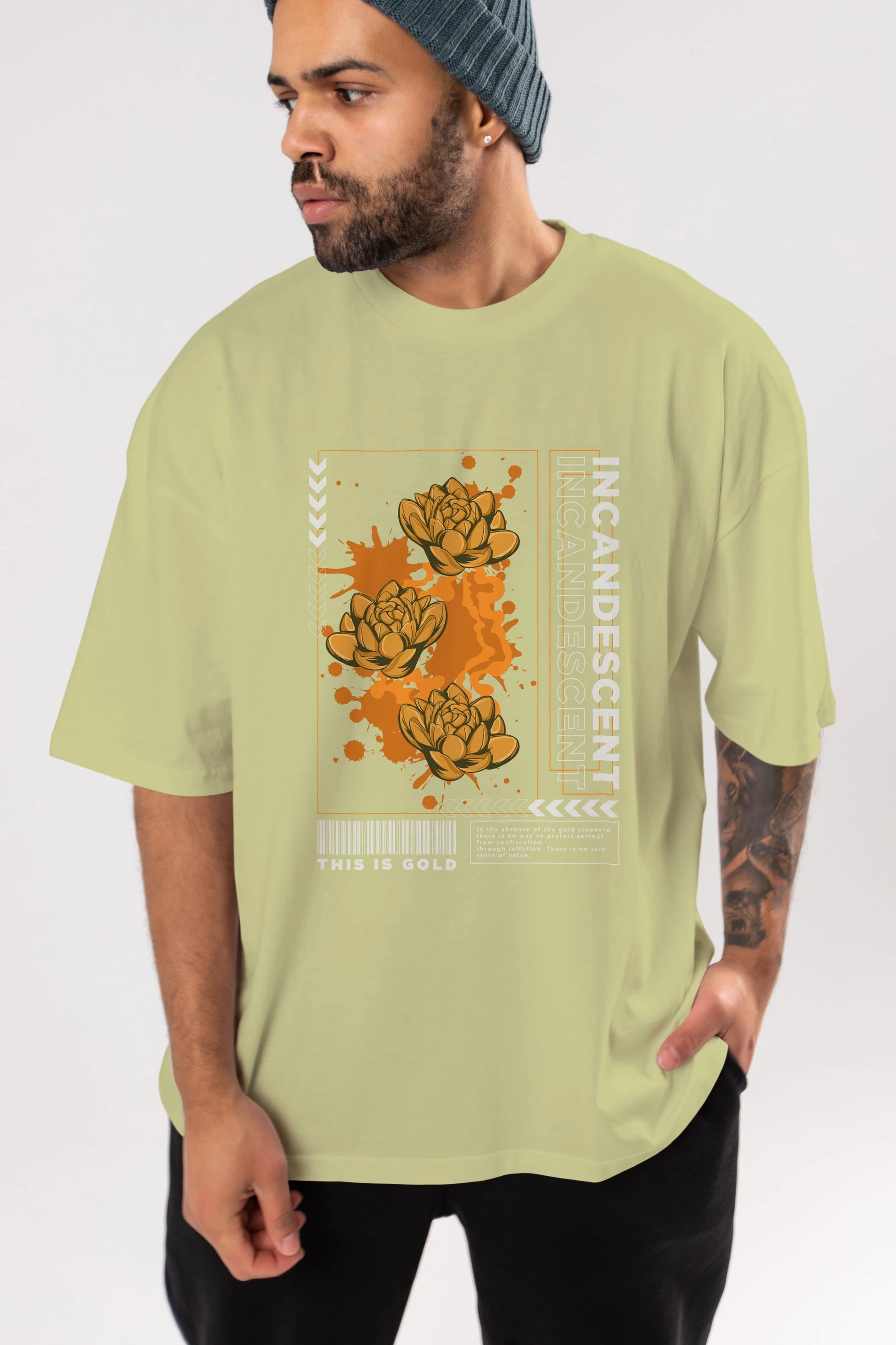 Incandescent Ön Baskılı Oversize t-shirt Erkek Kadın Unisex