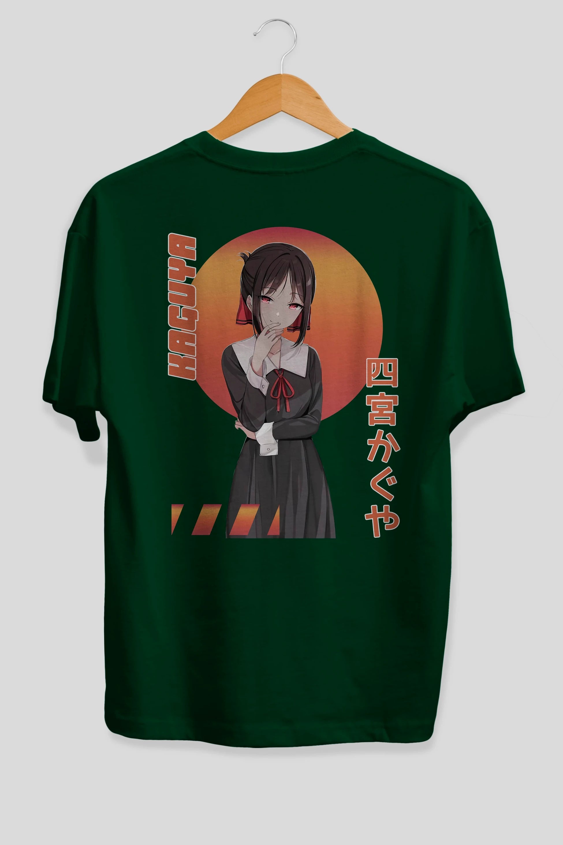 Kaguya Shinomiya 5 Anime Arka Baskılı Oversize t-shirt Erkek Kadın Unisex