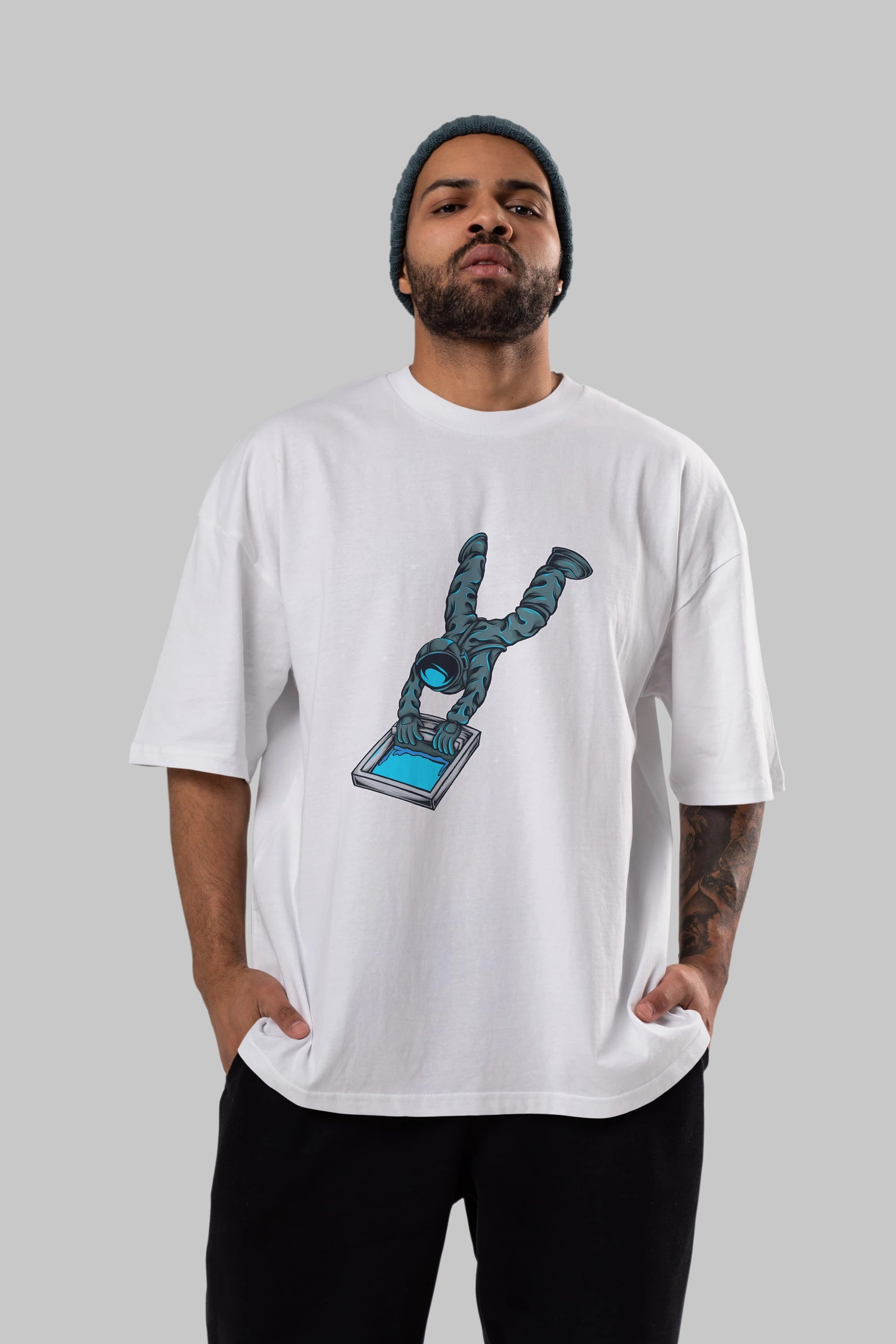 Astroscreen Ön Baskılı Oversize t-shirt Erkek Kadın Unisex