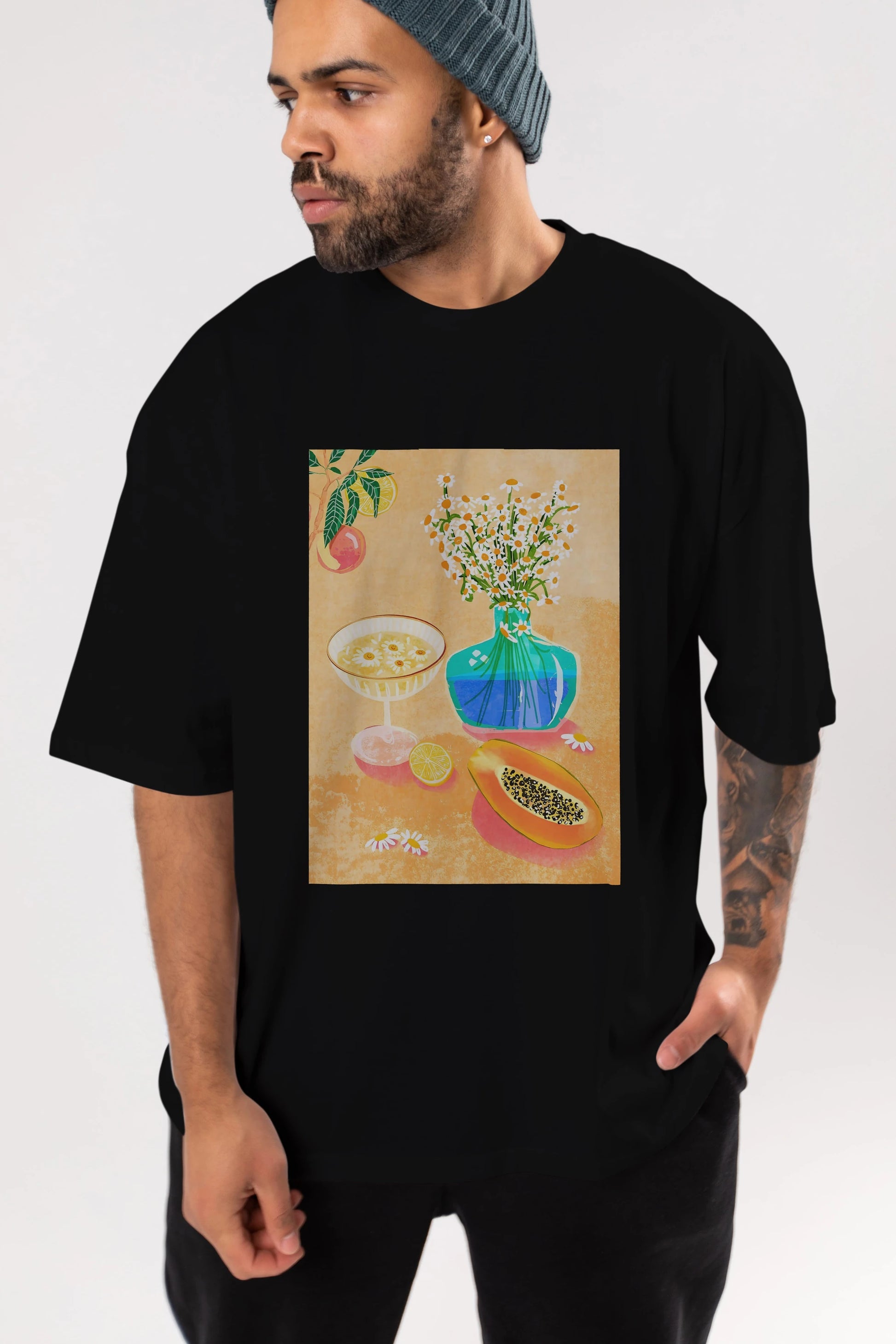 Cheers 2 Ön Baskılı Oversize t-shirt Erkek Kadın Unisex %100 Pamuk Bisiklet Yaka tişort
