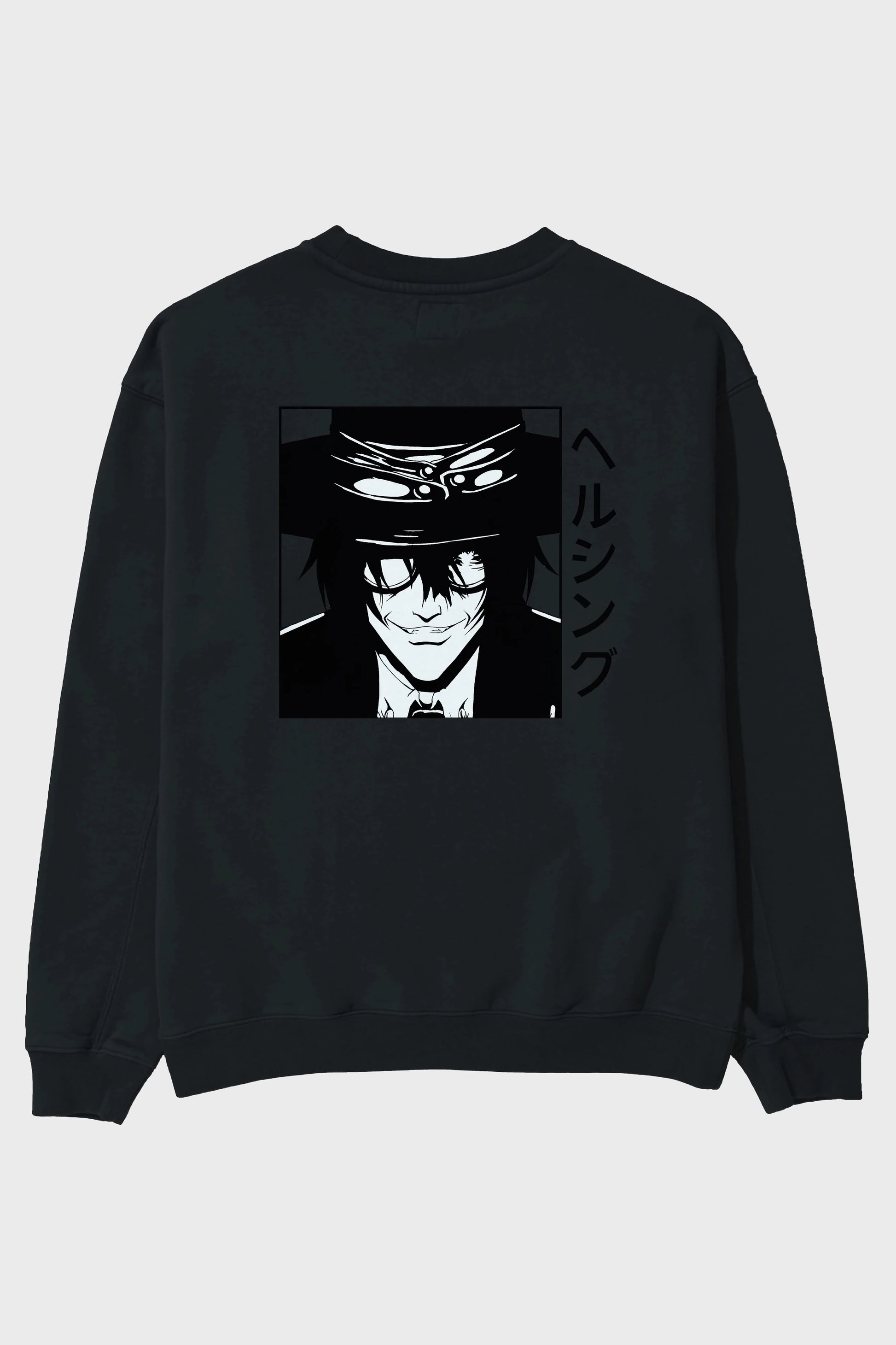 Alucard 1 Anime Arka Baskılı Oversize Sweatshirt Erkek Kadın Unisex