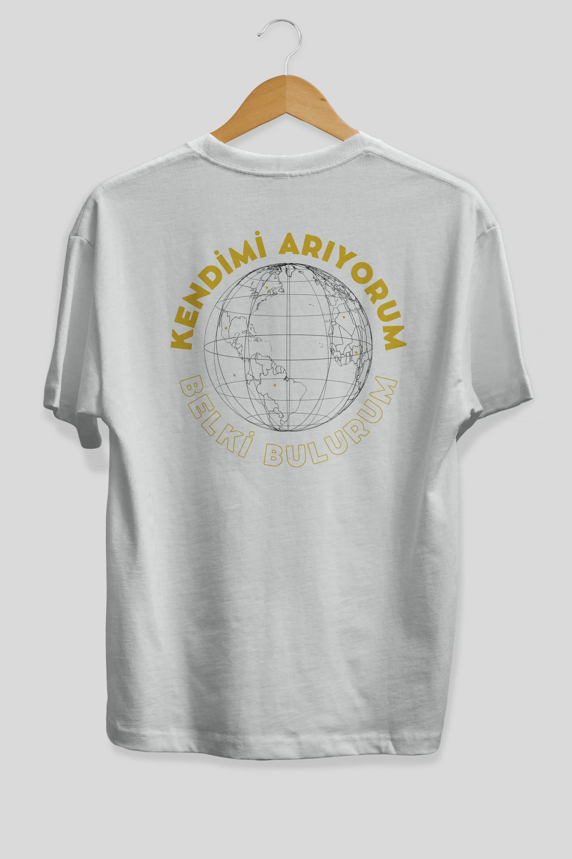 Kendimi Arıyorum Yazılı Arka Baskılı Oversize t-shirt Erkek Kadın Unisex