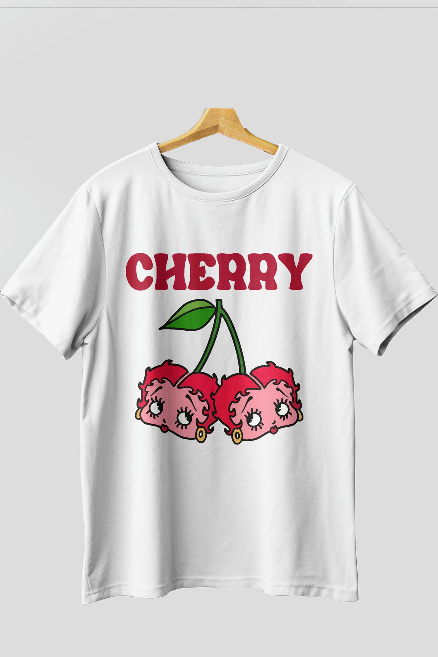 Cherry Cherries 10 Ön Baskılı Oversize t-shirt Erkek Kadın Pamuk Bisiklet Yaka tişort