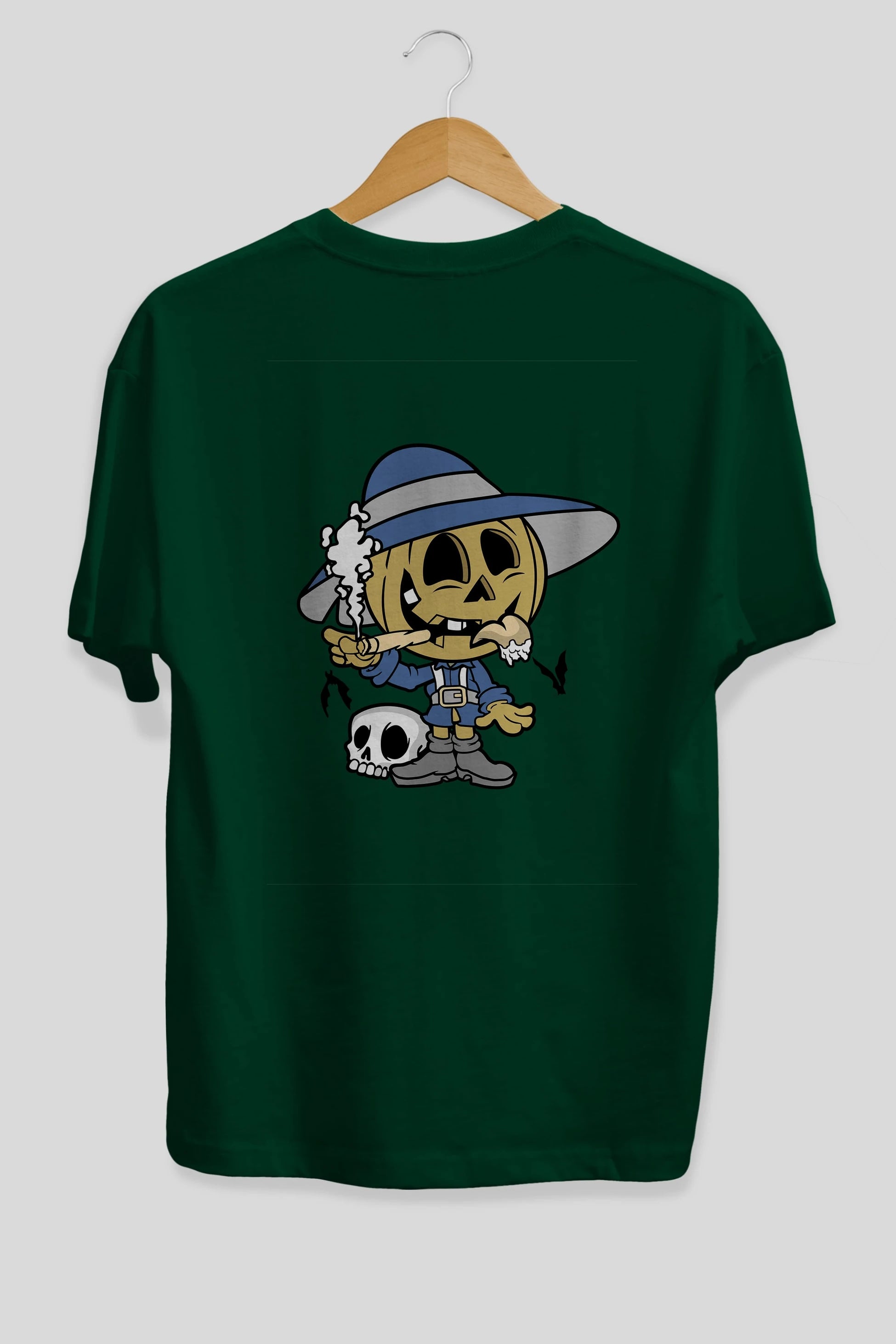 Halloween Kid Arka Baskılı Oversize t-shirt Erkek Kadın Unisex %100 Pamuk tişort
