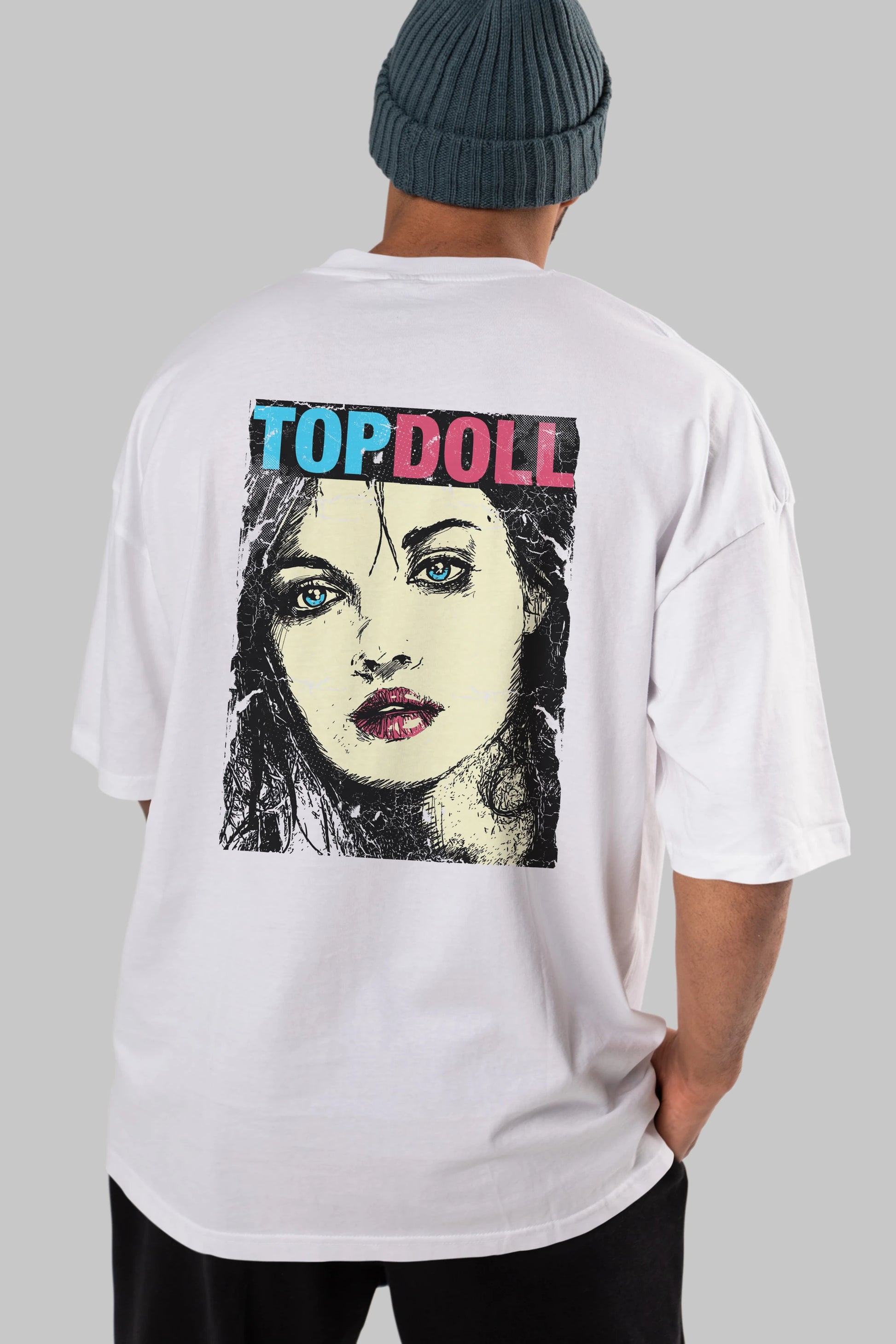 Topdoll Streetwear Arka Baskılı Oversize t-shirt Erkek Kadın Unisex