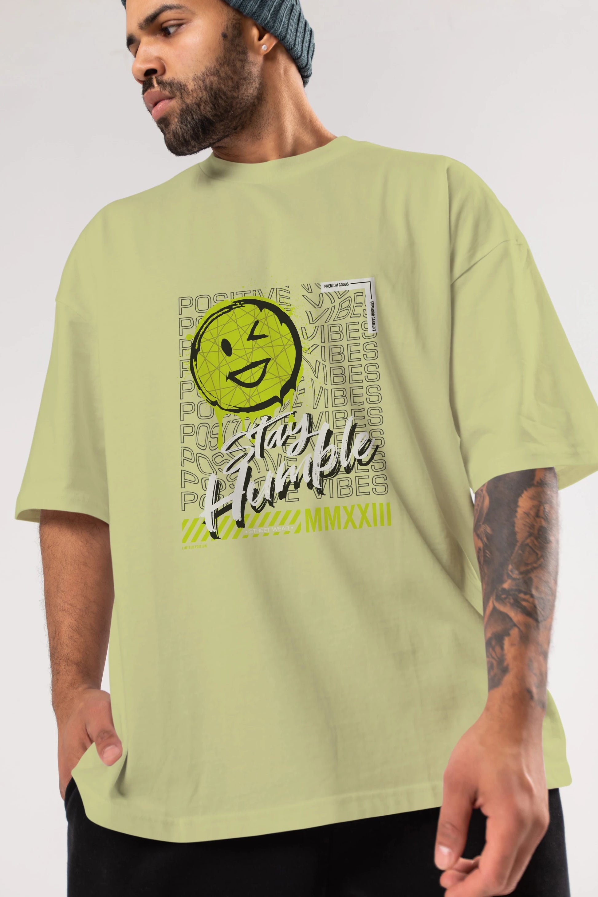 Stay Humble Ön Baskılı Oversize t-shirt Erkek Kadın Unisex
