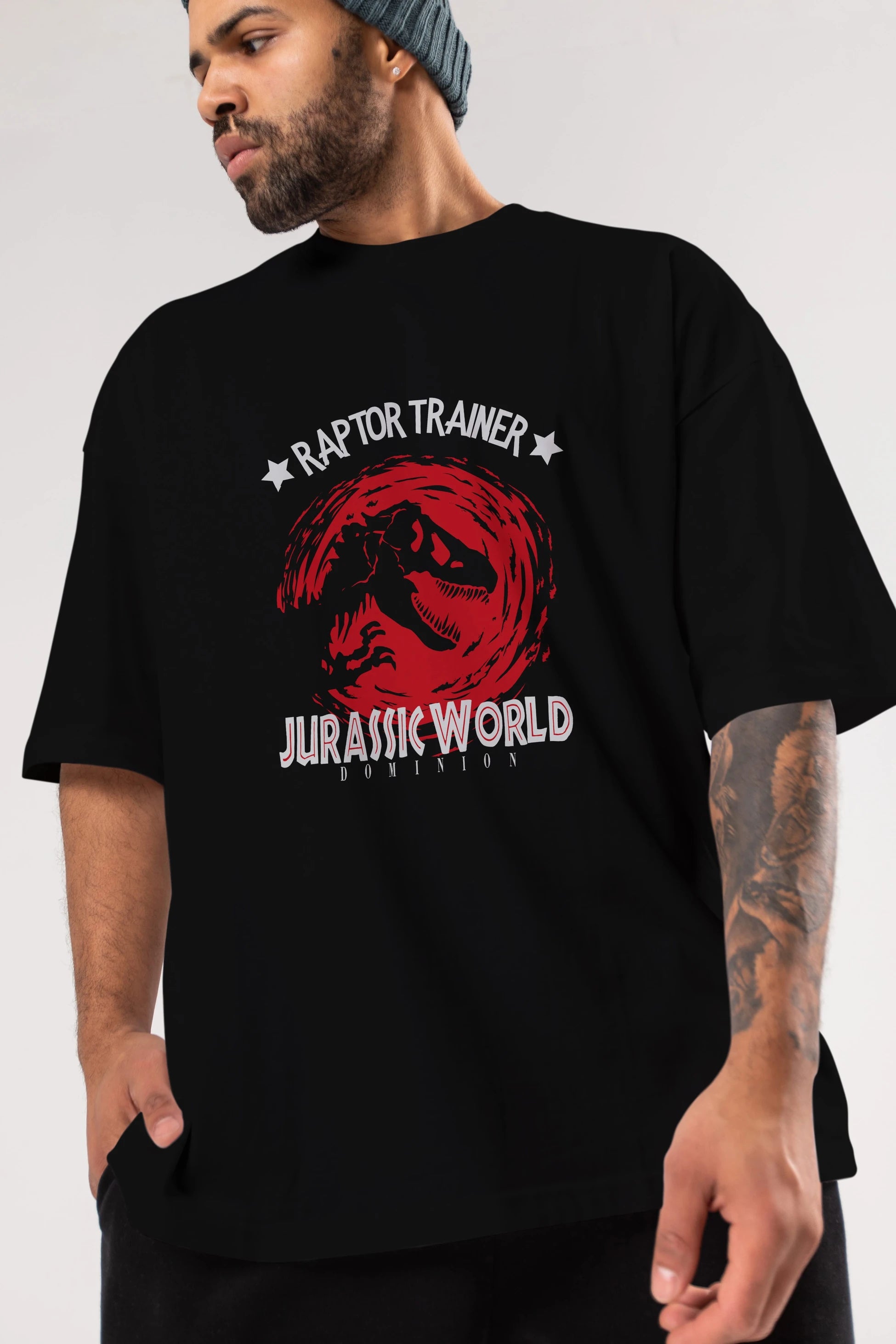 Jurassic Park (3) Ön Baskılı Oversize t-shirt Erkek Kadın Unisex %100 Pamuk Bisiklet Yaka tişort