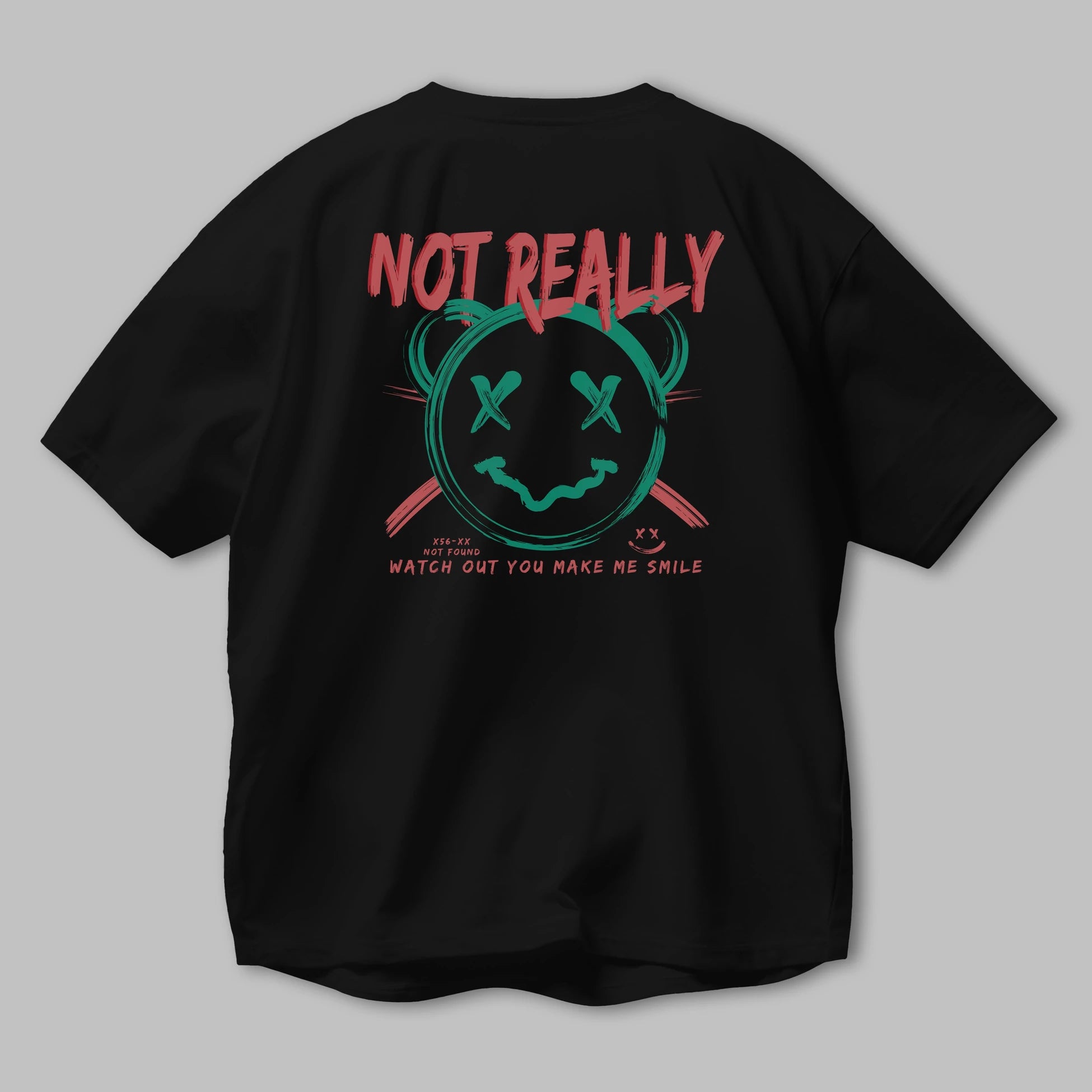 Not Really Bear Arka Baskılı Oversize t-shirt Erkek Kadın Unisex