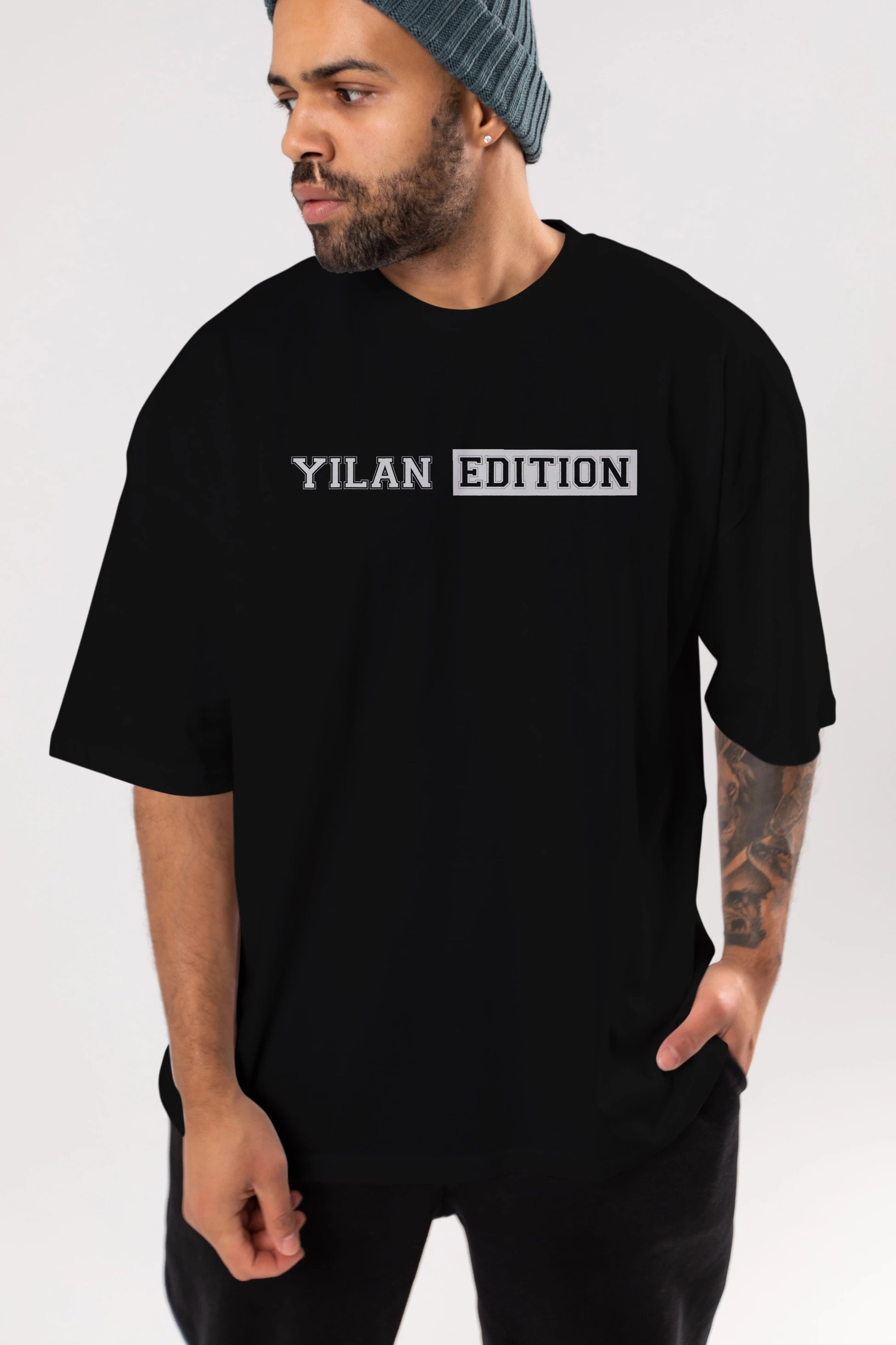 Yılan Edition Ön Baskılı Oversize t-shirt %100 pamuk Erkek Kadın Unisex