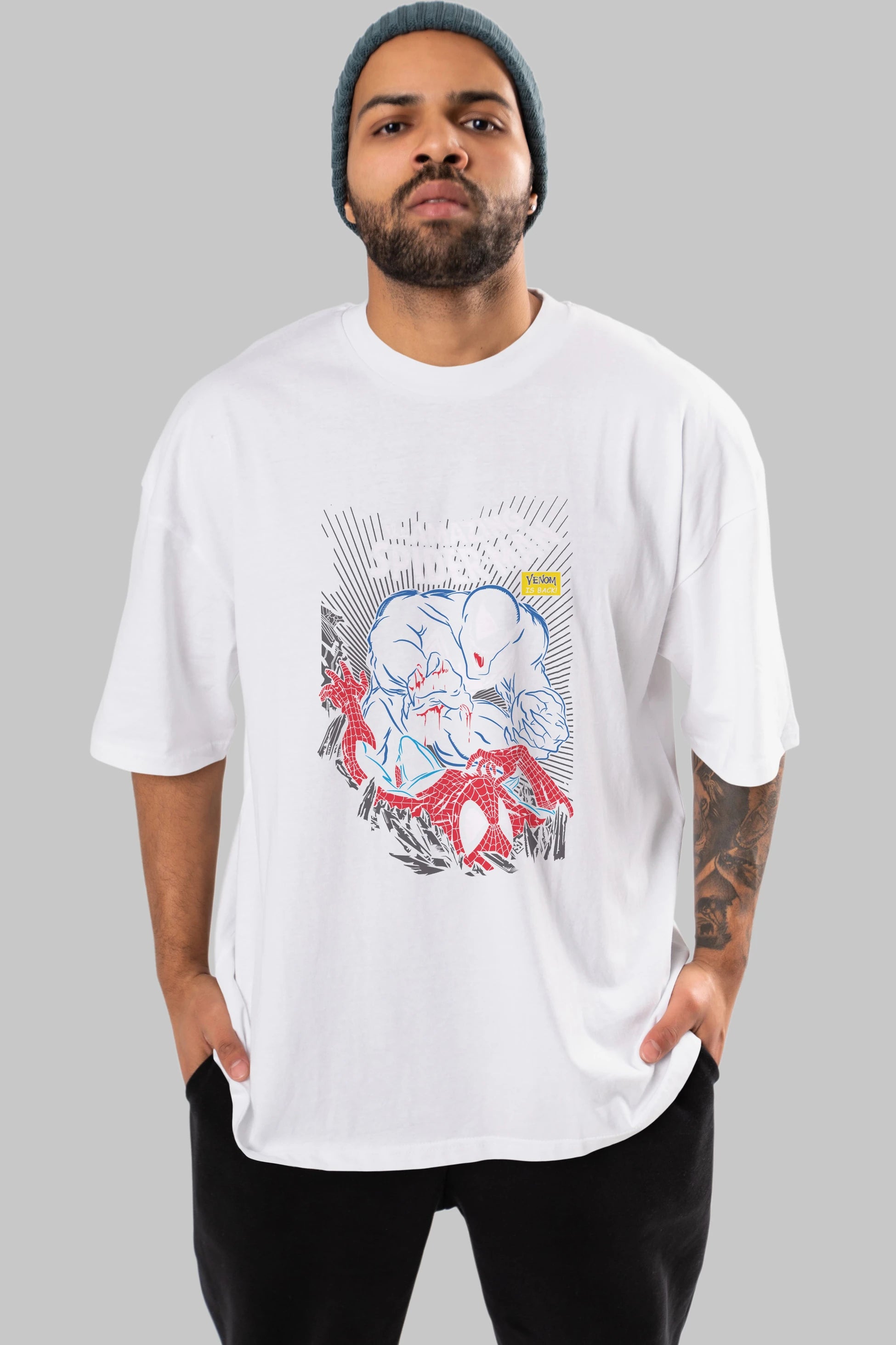 Venom (19) Ön Baskılı Oversize t-shirt Erkek Kadın Unisex %100 Pamuk Bisiklet Yaka tişort