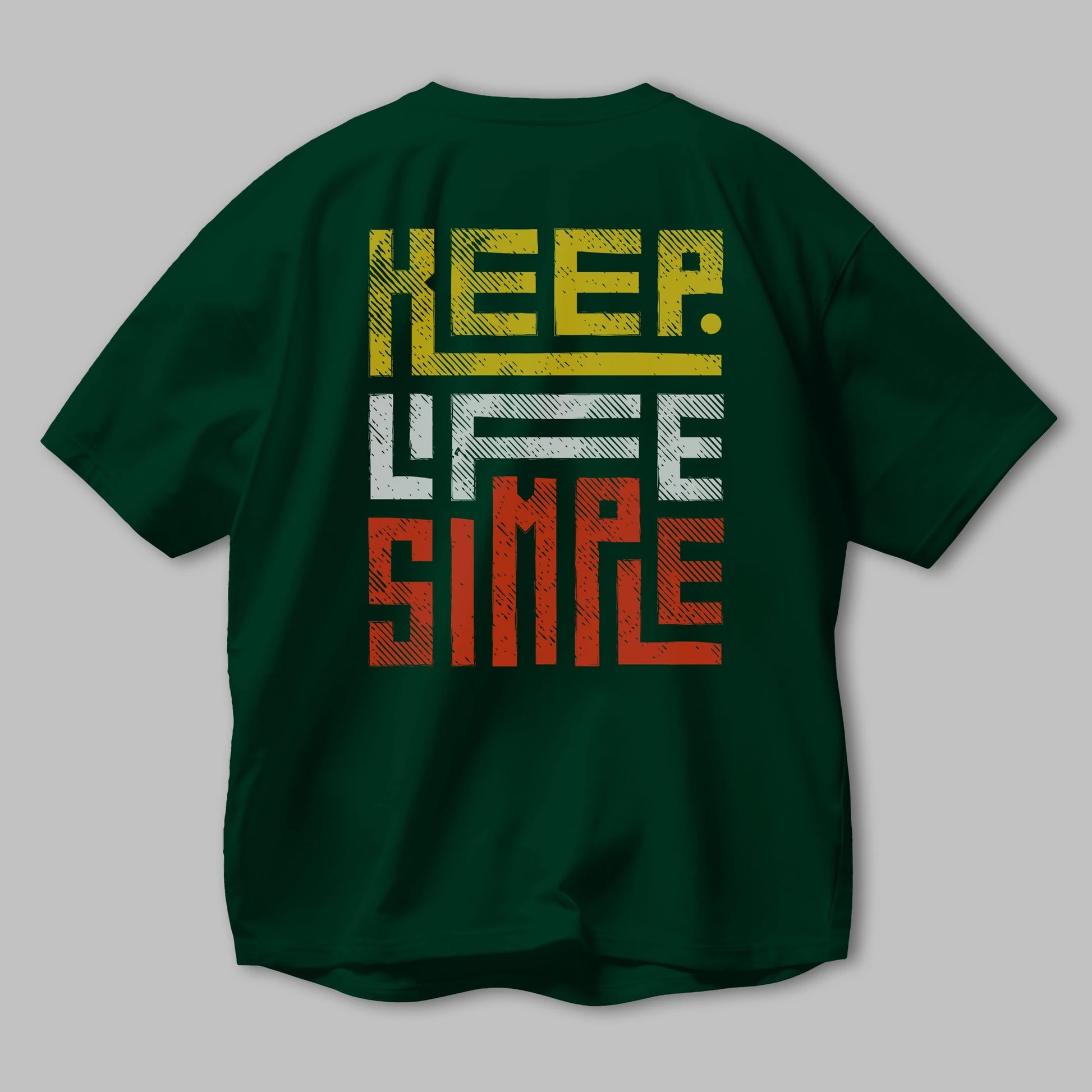 Keep Life Simple Yazılı Arka Baskılı Oversize t-shirt Erkek Kadın Unisex