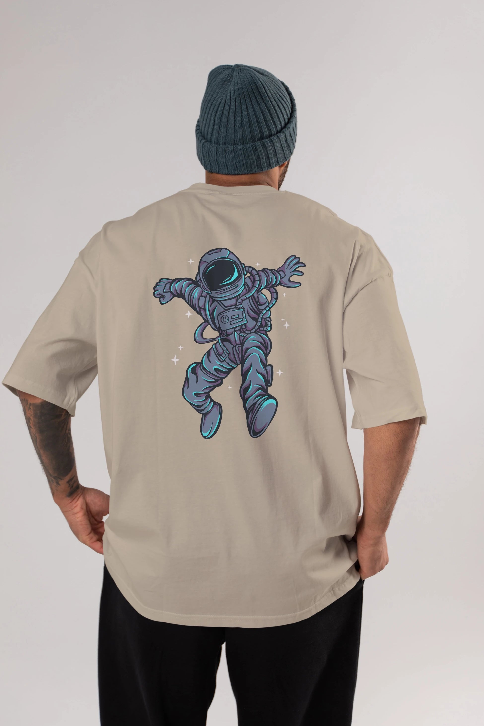 Astrostars tshirt Arka Baskılı Oversize t-shirt Erkek Kadın Unisex