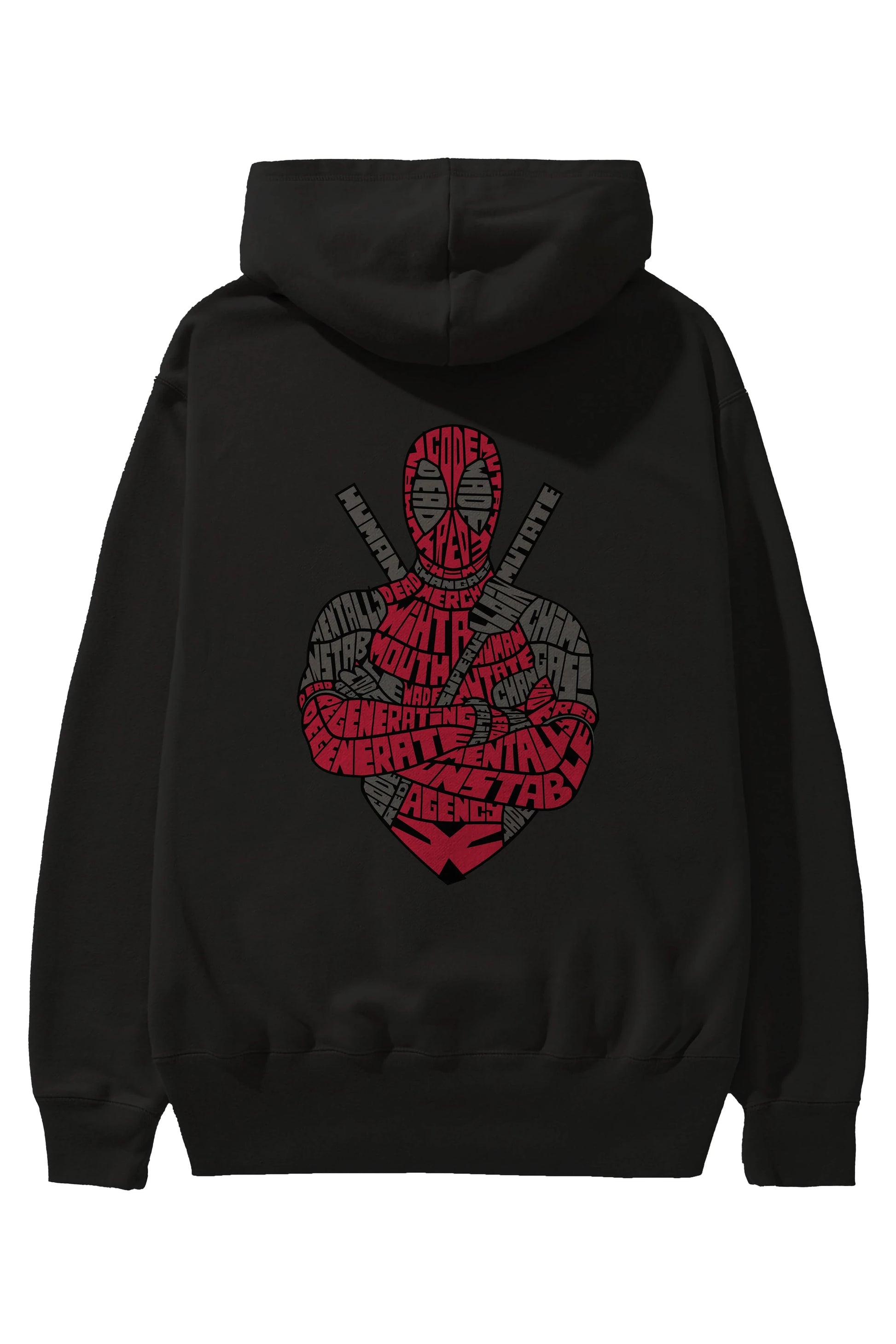 Dead Red Arka Baskılı Hoodie Oversize Kapüşonlu Sweatshirt Erkek Kadın Unisex