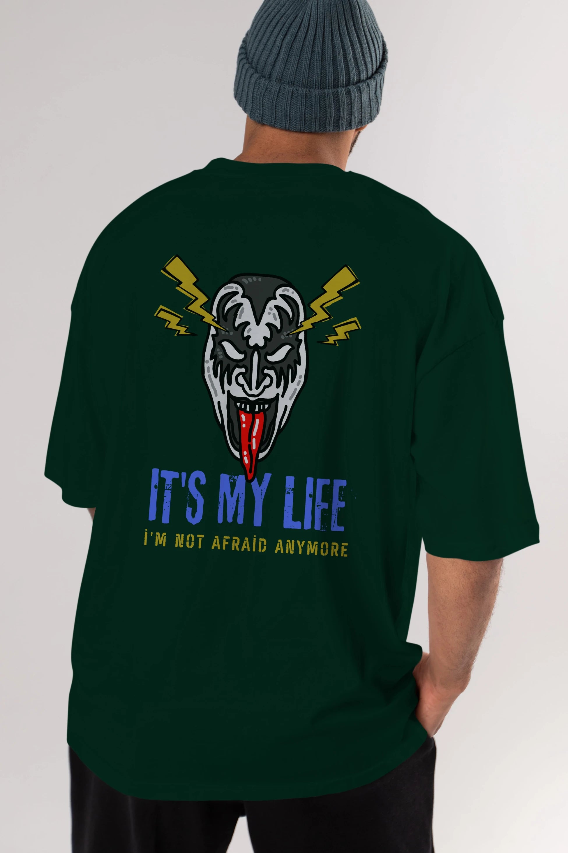 Its My Life Yazılı Arka Baskılı Oversize t-shirt Erkek Kadın Unisex