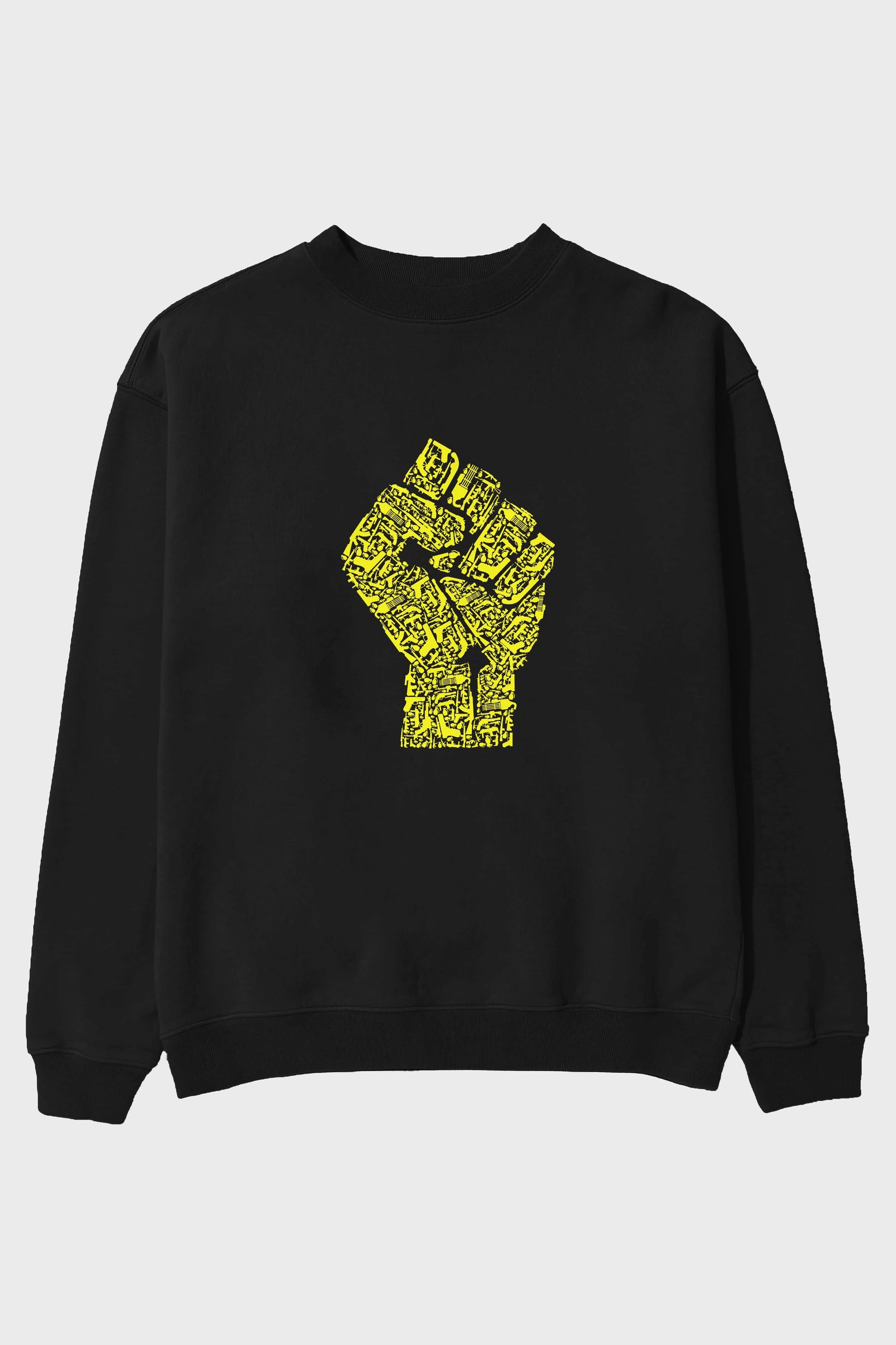 Hand Of Revolution Ön Baskılı Oversize Sweatshirt Erkek Kadın Unisex