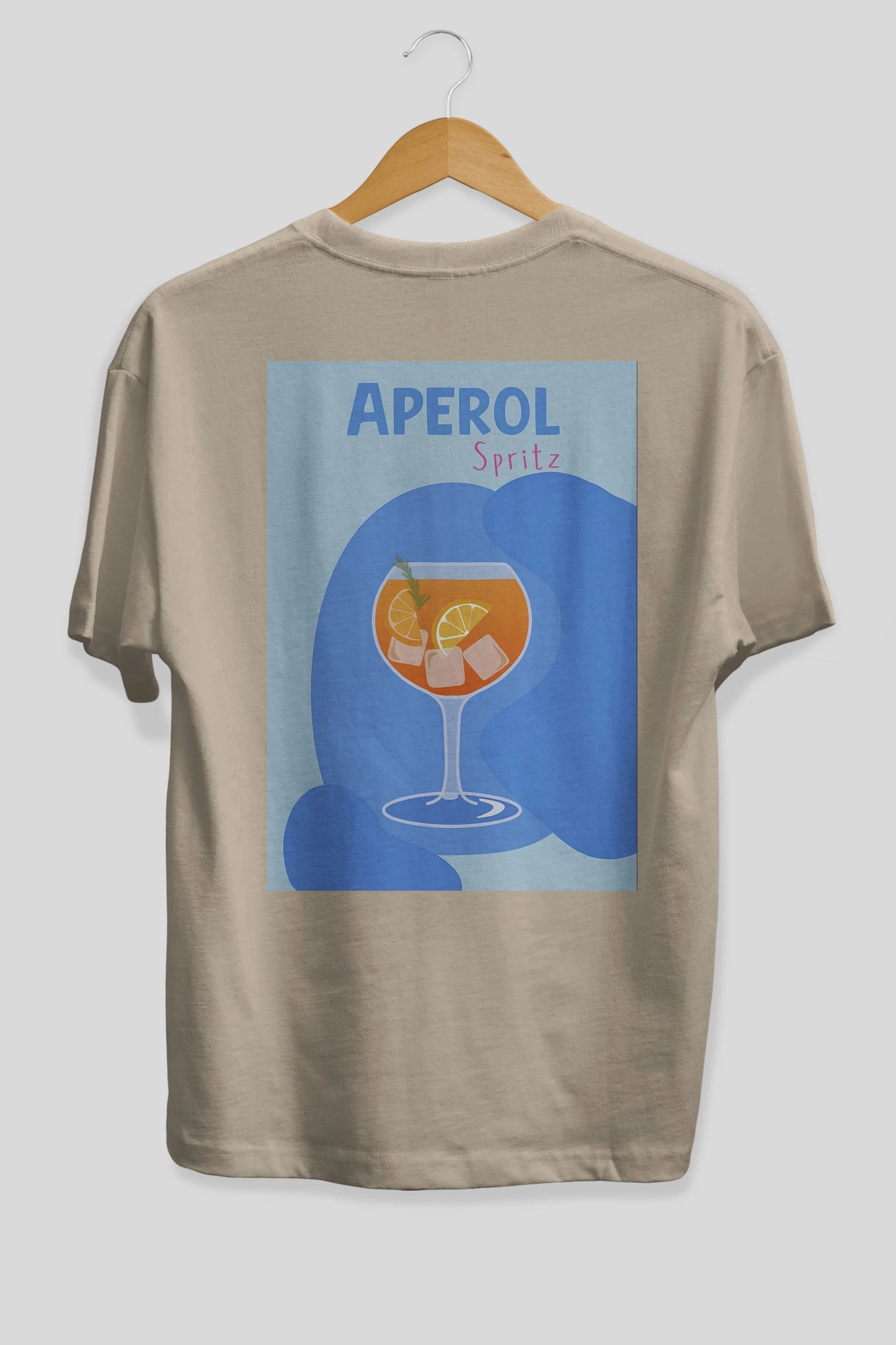 Aperol Spritz 10 Arka Baskılı Oversize t-shirt Erkek Kadın Unisex %100 Pamuk Bisiklet Yaka tişort