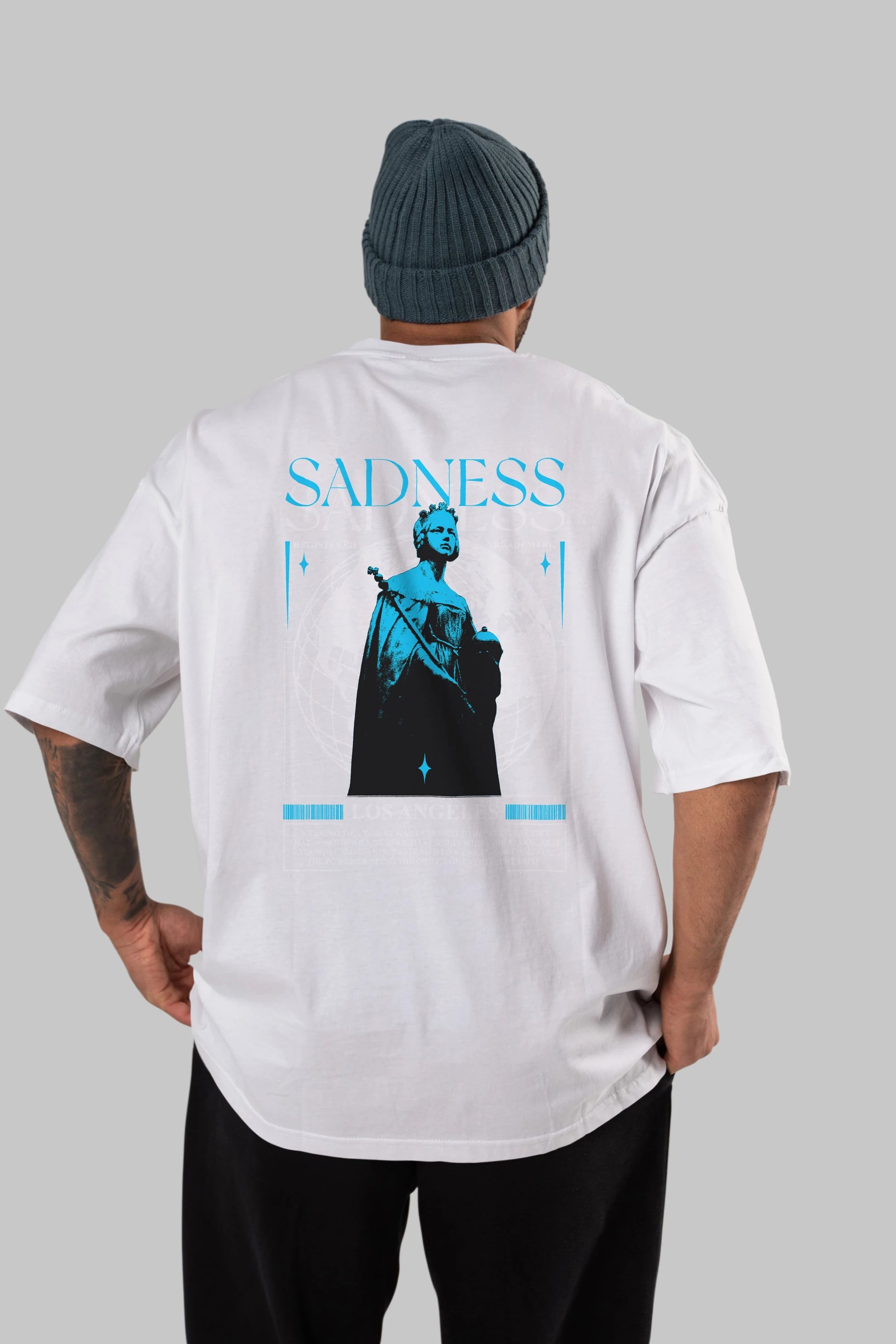 Sadness Los Angeles Arka Baskılı Oversize t-shirt Erkek Kadın Unisex