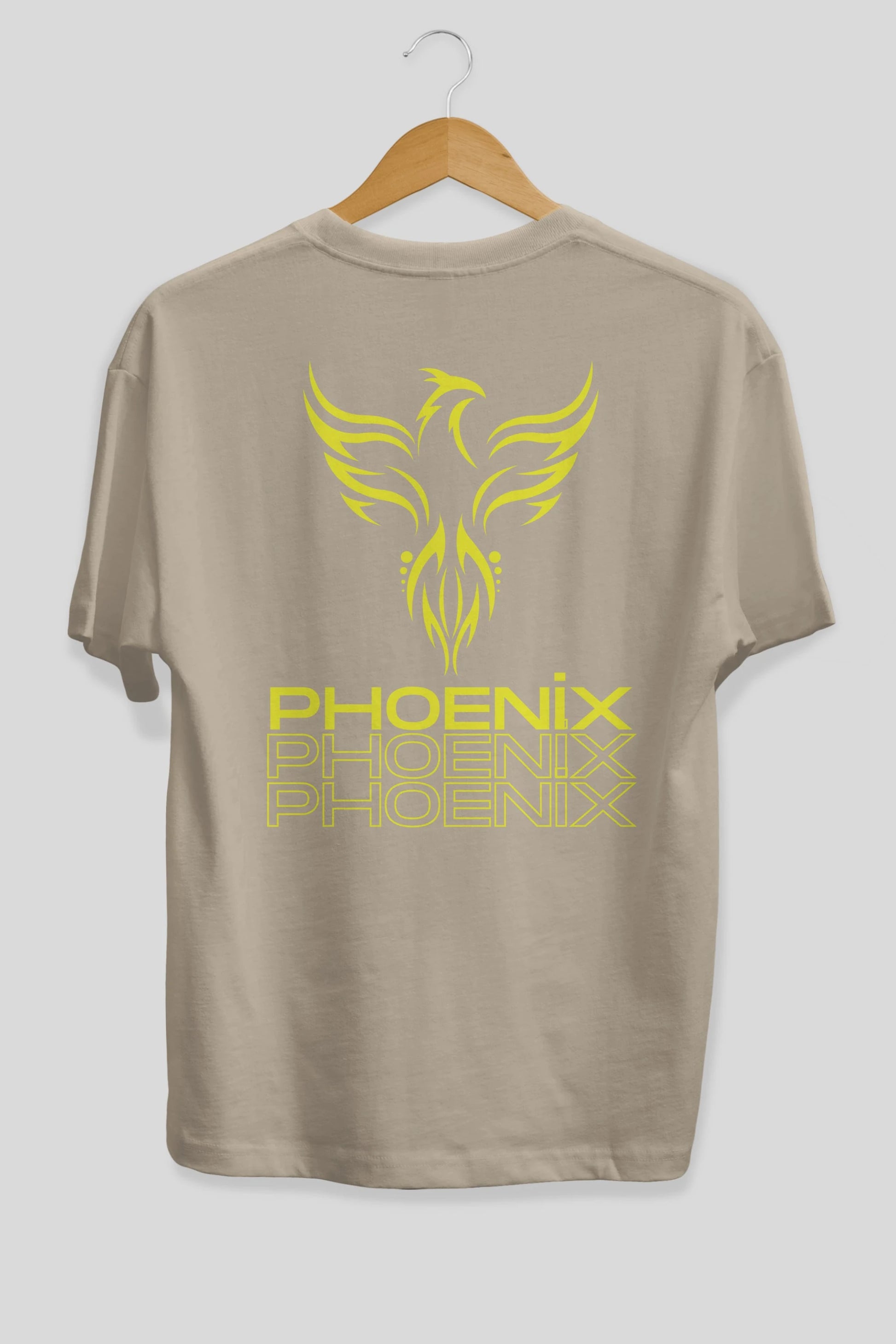 Phoenix Yazılı Arka Baskılı Oversize t-shirt Erkek Kadın Unisex