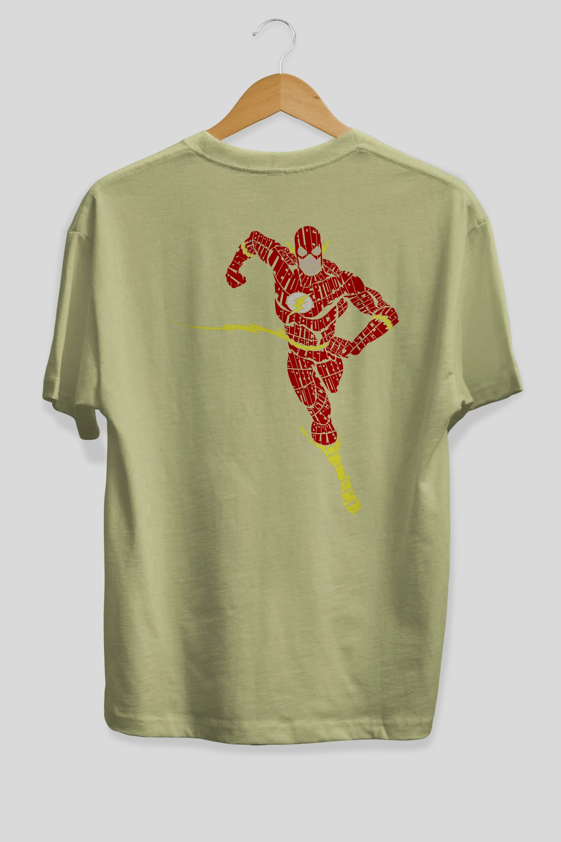 The Flash Arka Baskılı Oversize t-shirt %100 pamuk Erkek Kadın Unisex