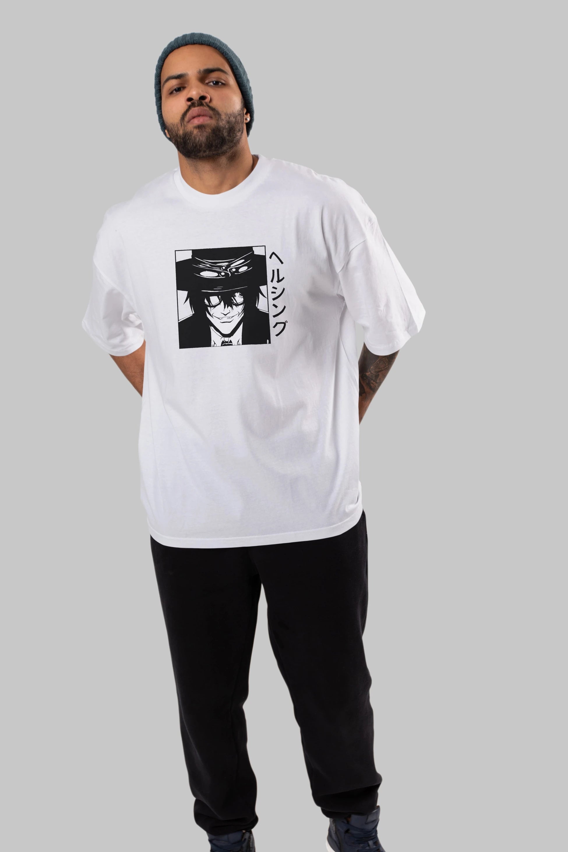 Alucard 1 Anime Ön Baskılı Oversize t-shirt %100 pamuk Erkek Kadın Unisex