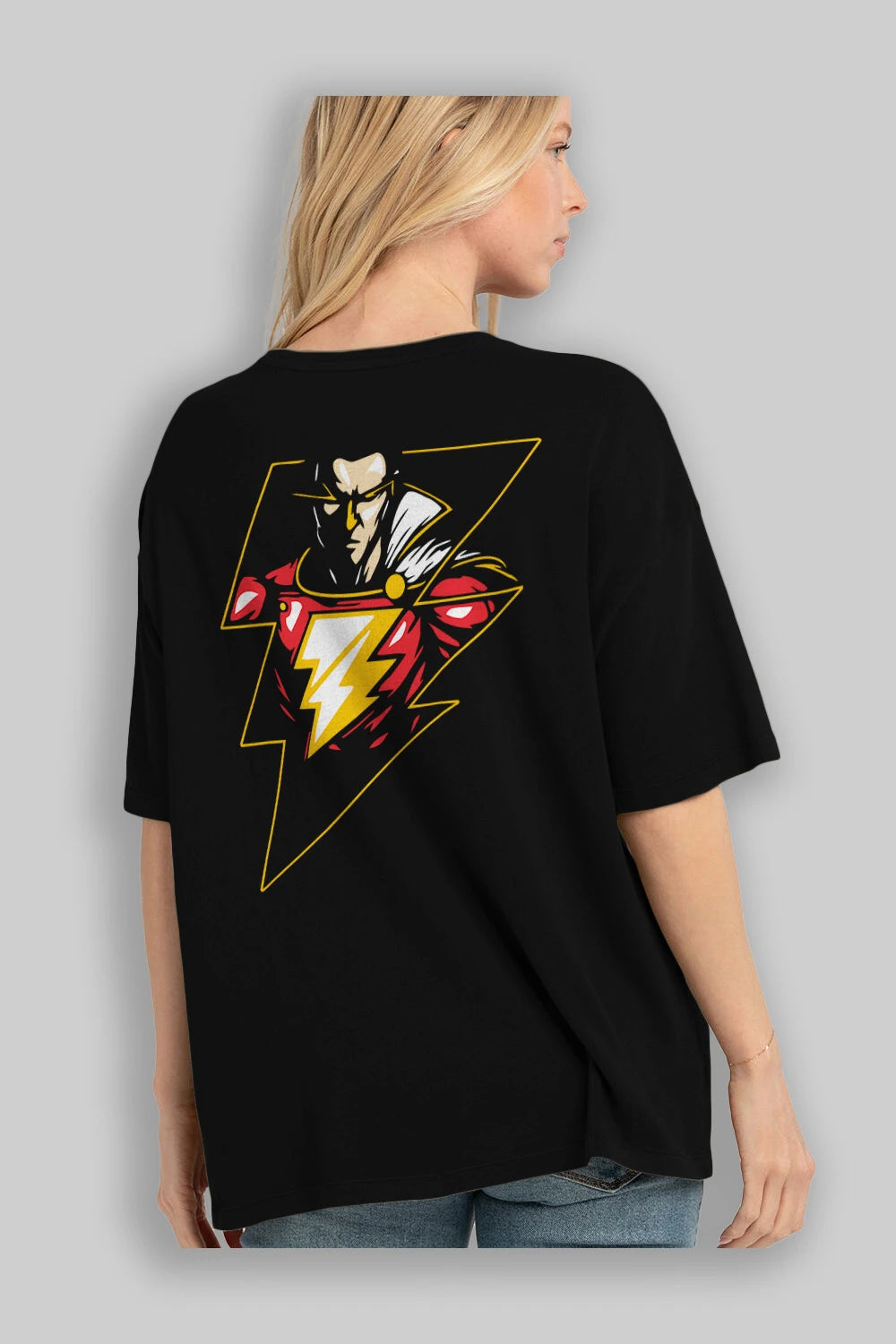 Flash Avengers (3) Arka Baskılı Oversize t-shirt Erkek Kadın Unisex %100 Pamuk Bisiklet Yaka tişort