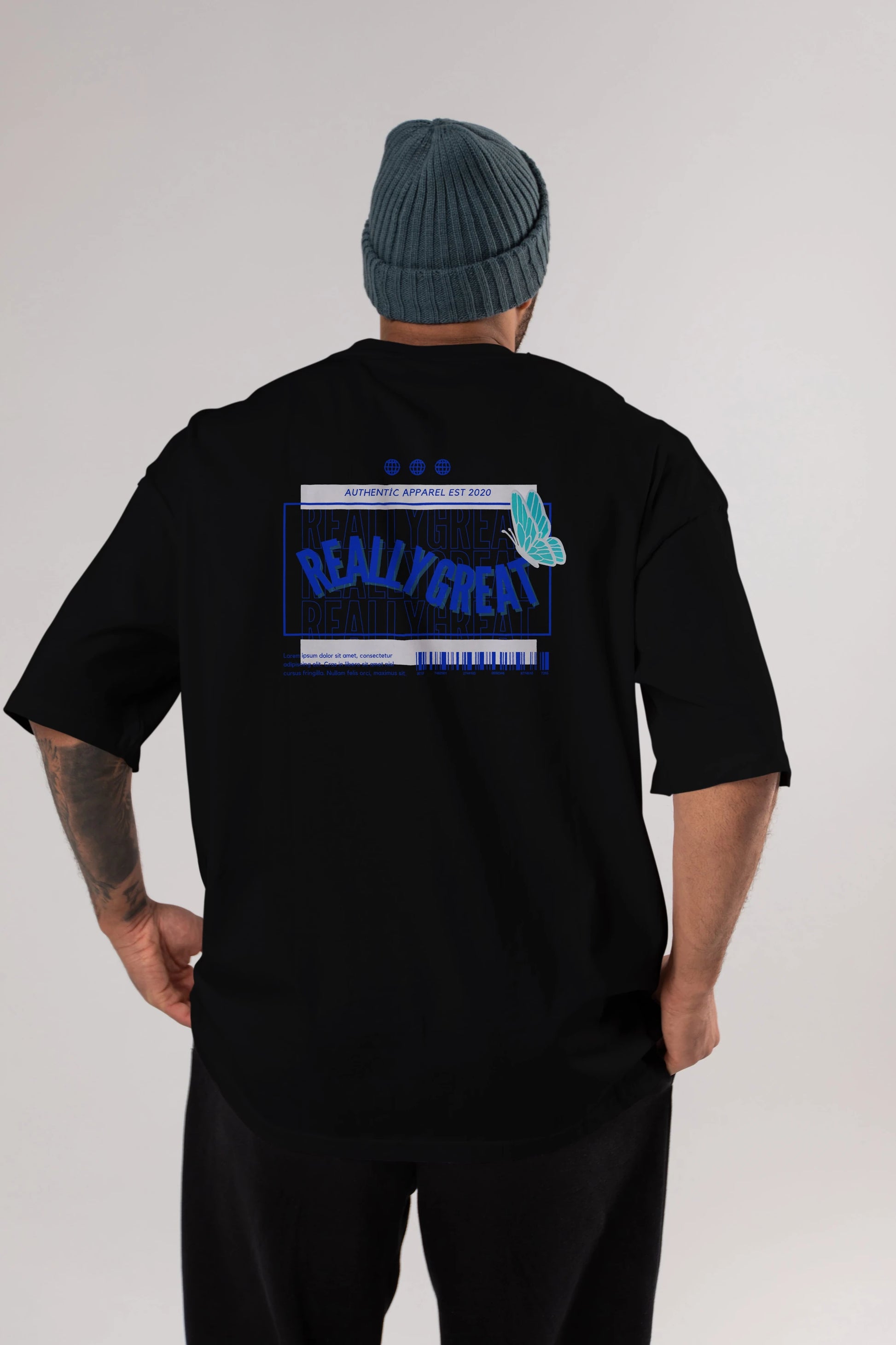 Really Great Yazılı Arka Baskılı Oversize t-shirt Erkek Kadın Unisex