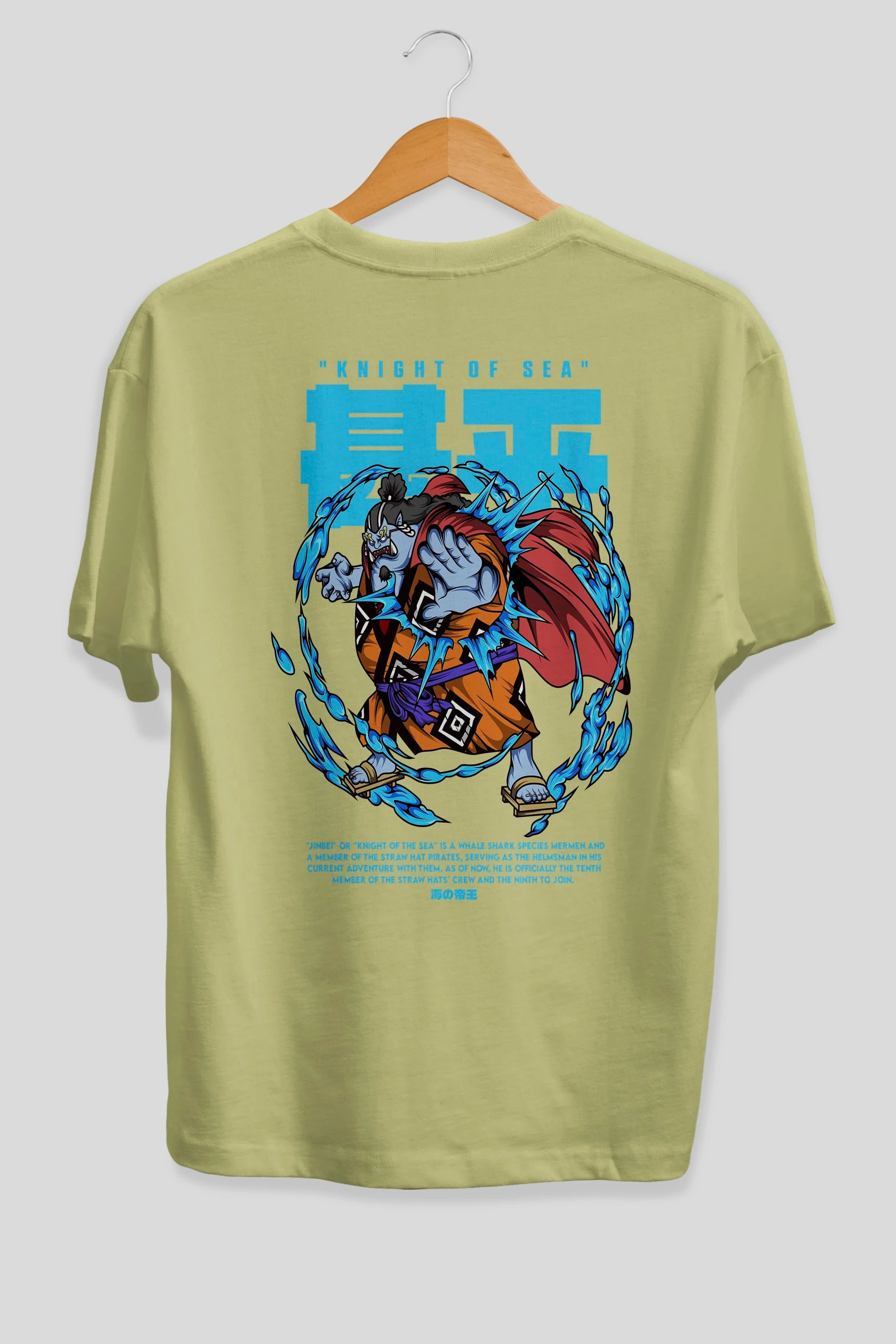 Jinbei Anime Arka Baskılı Oversize t-shirt Erkek Kadın Unisex