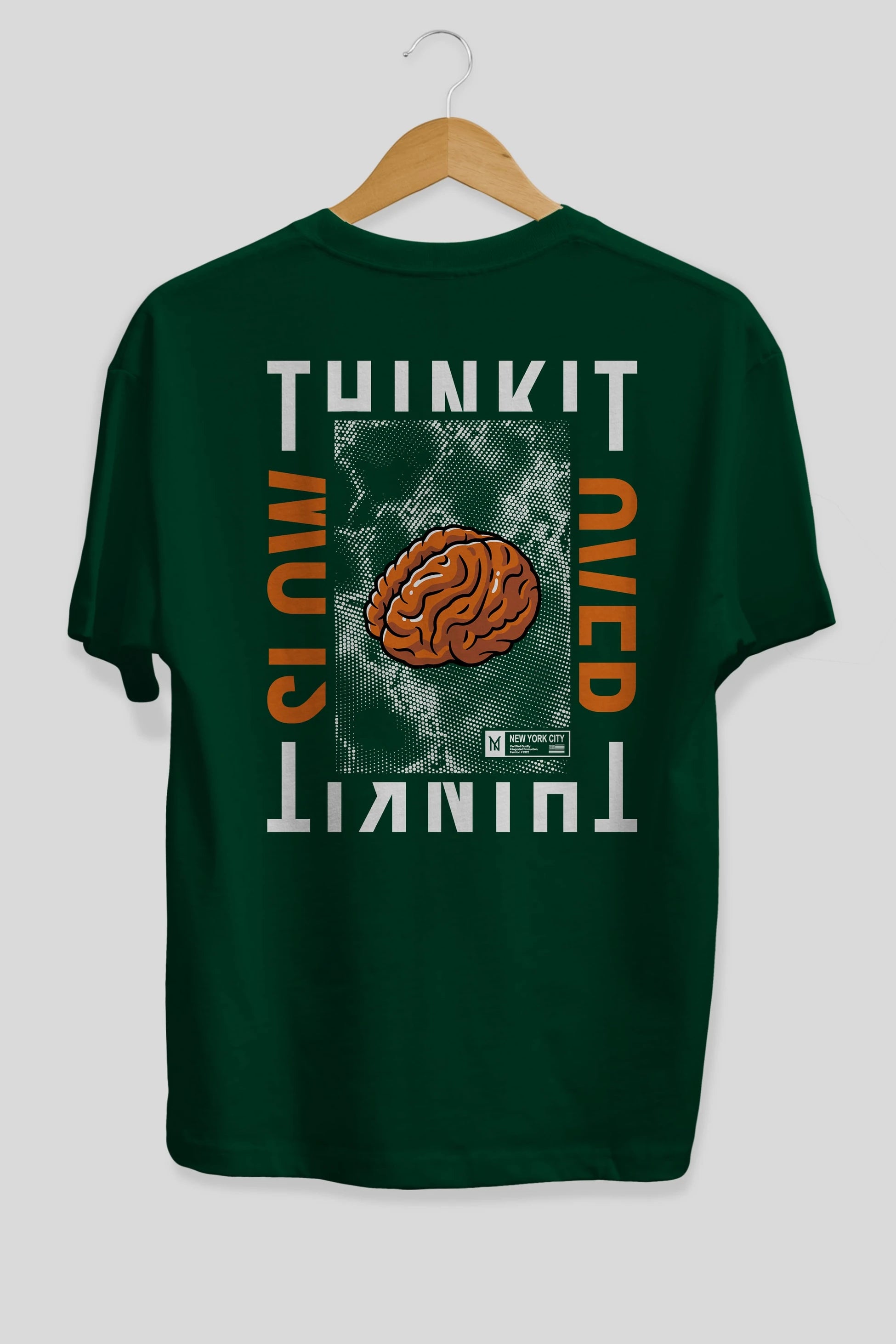 Think it Arka Baskılı Oversize t-shirt Erkek Kadın Unisex