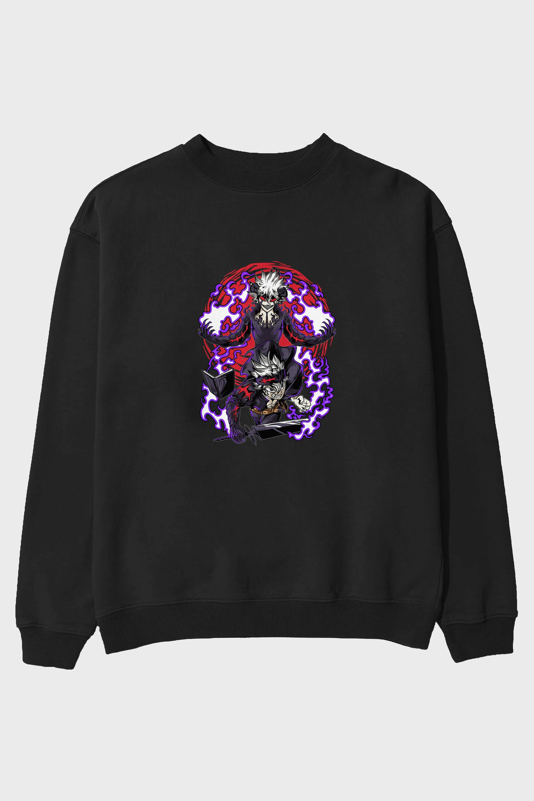 BLACK CLOVER DEVIL UNION Anime Ön Baskılı Oversize Sweatshirt Erkek Kadın Unisex