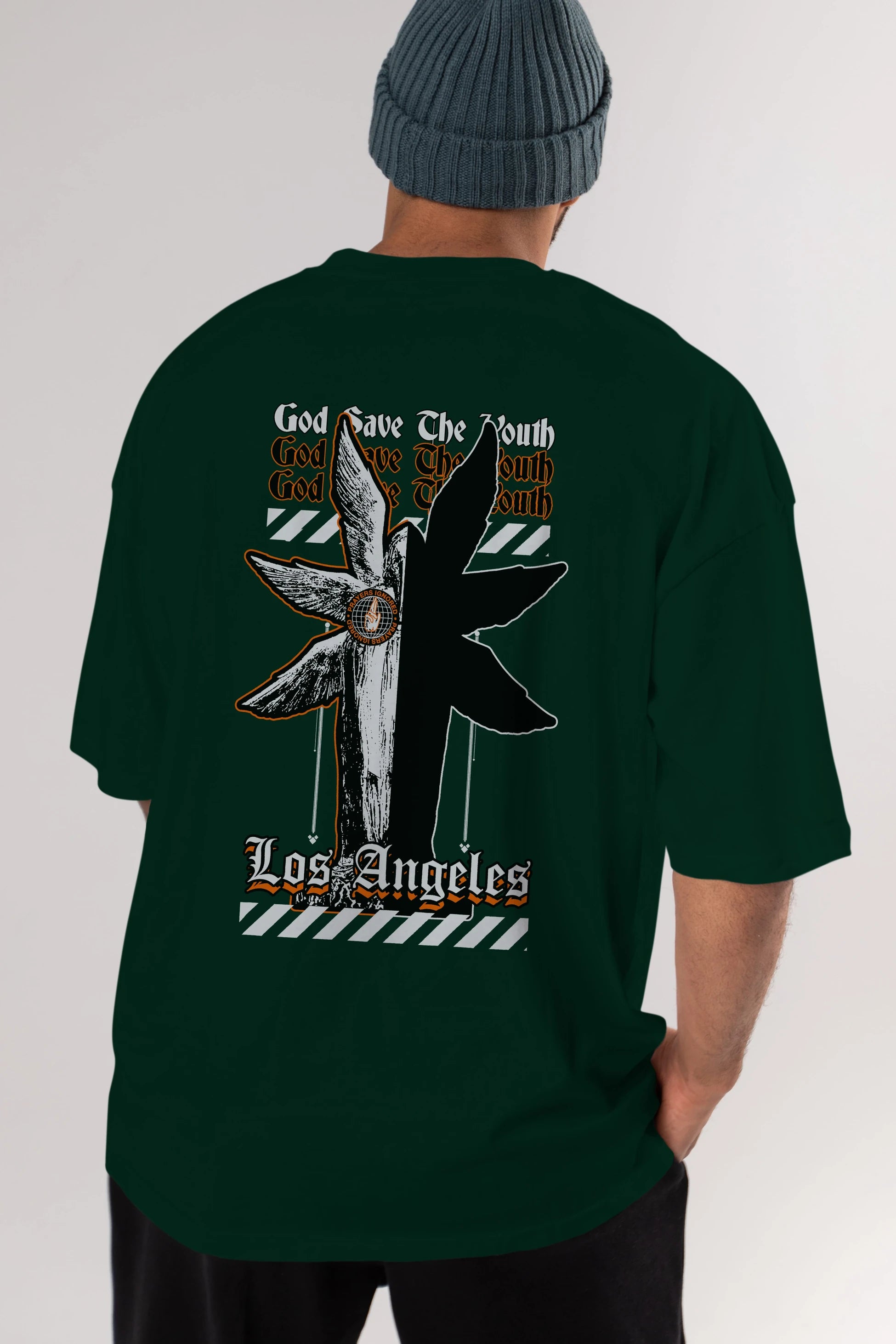 God Save The Youth Arka Baskılı Oversize t-shirt Erkek Kadın Unisex