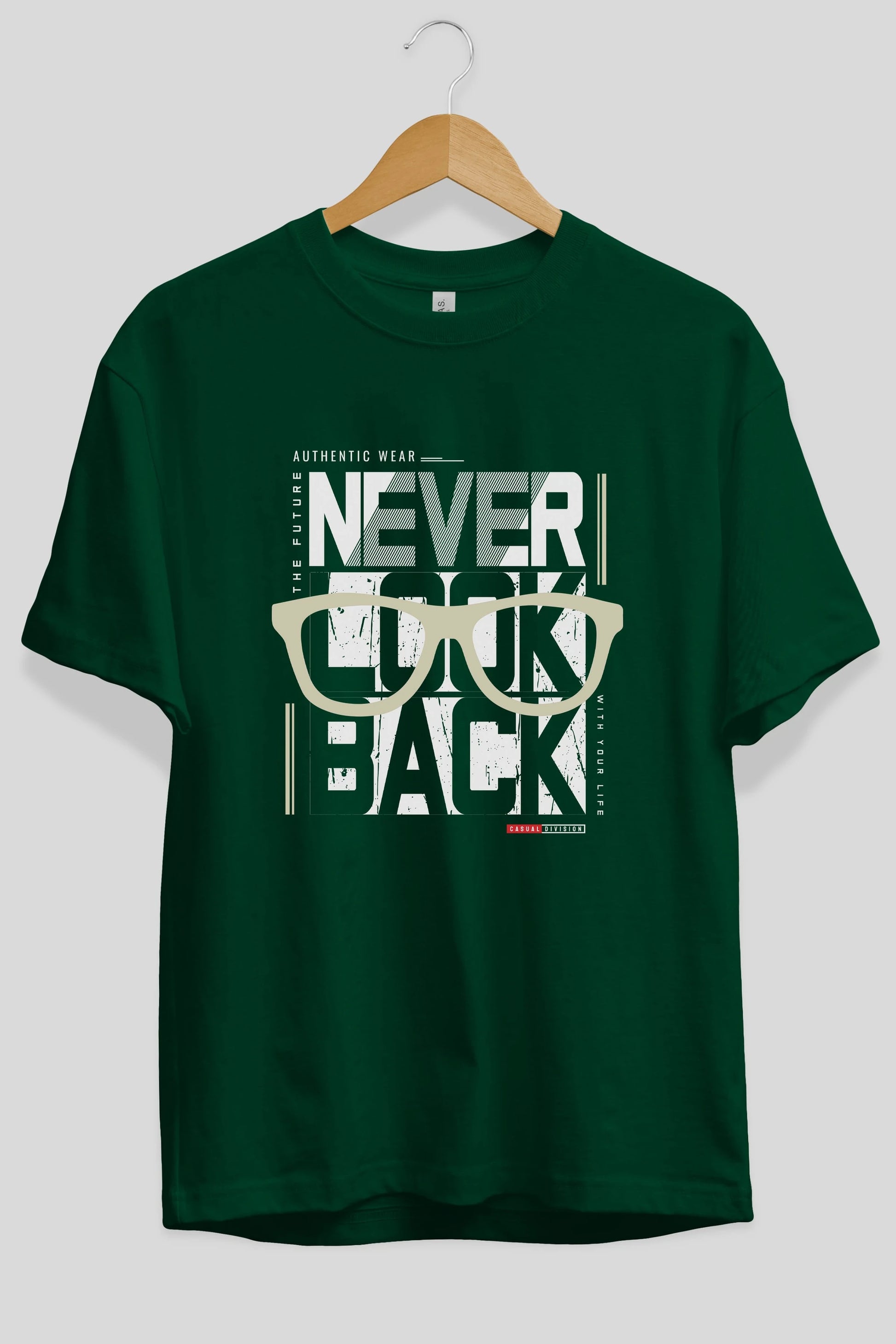 Never Look Back Ön Baskılı Oversize t-shirt Erkek Kadın Unisex