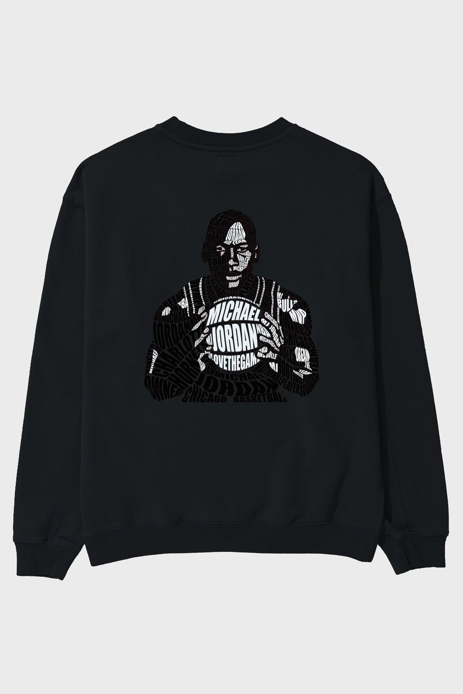 Michael Jordan Calligram Arka Baskılı Oversize Sweatshirt Erkek Kadın Unisex