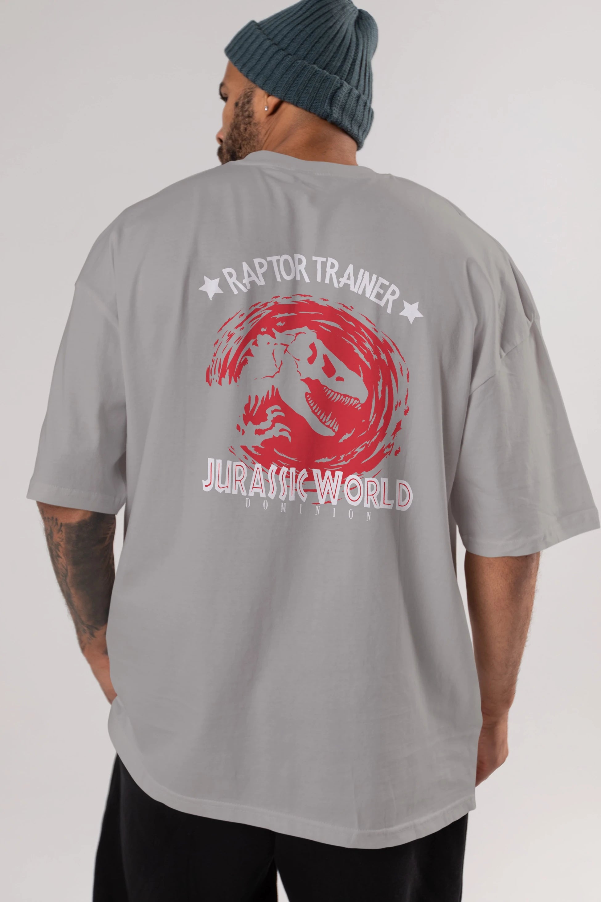Jurassic Park (3) Arka Baskılı Oversize t-shirt Erkek Kadın Unisex %100 Pamuk Bisiklet Yaka tişort