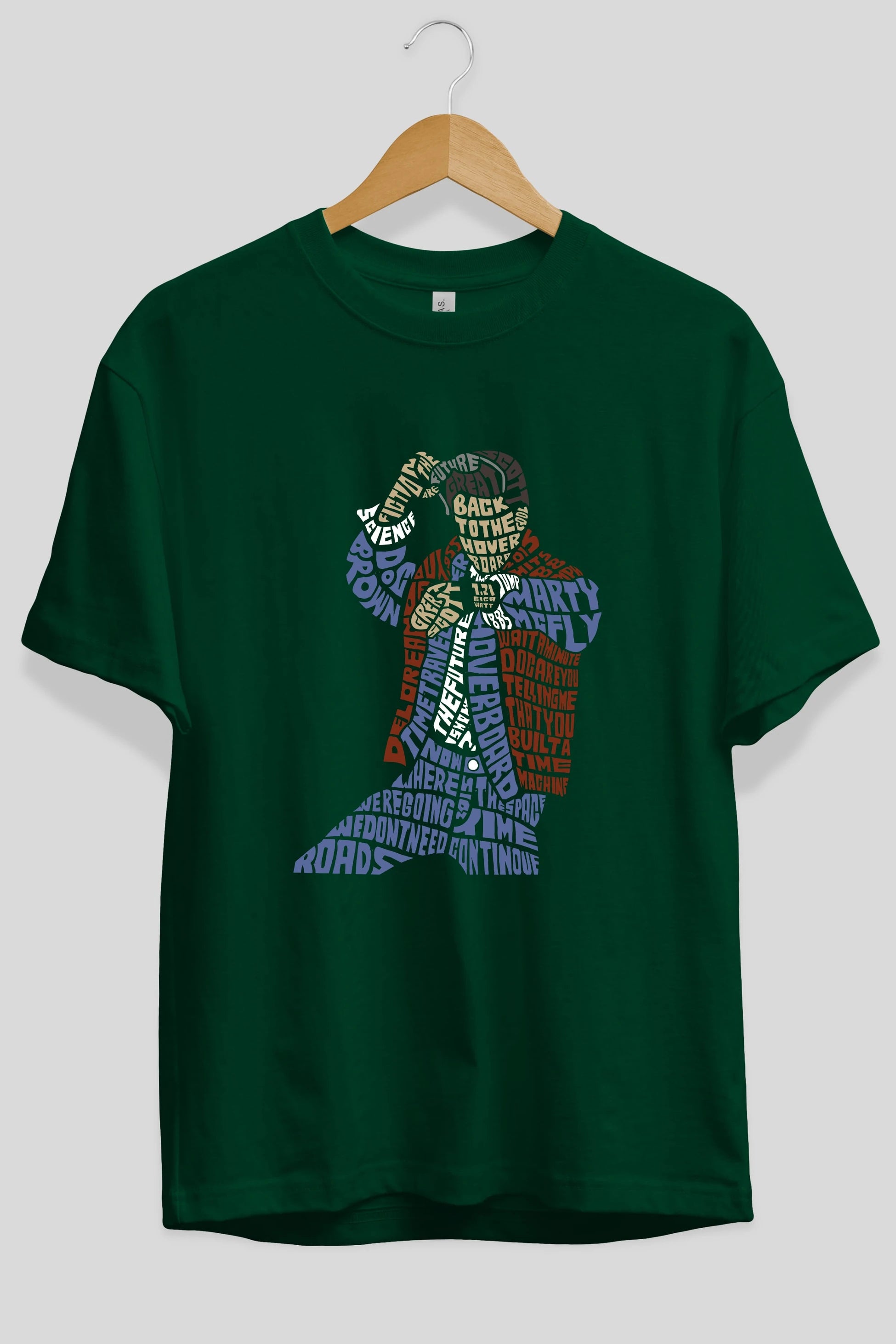 Back To The Hoverboard Ön Baskılı Oversize t-shirt %100 pamuk Erkek Kadın Unisex