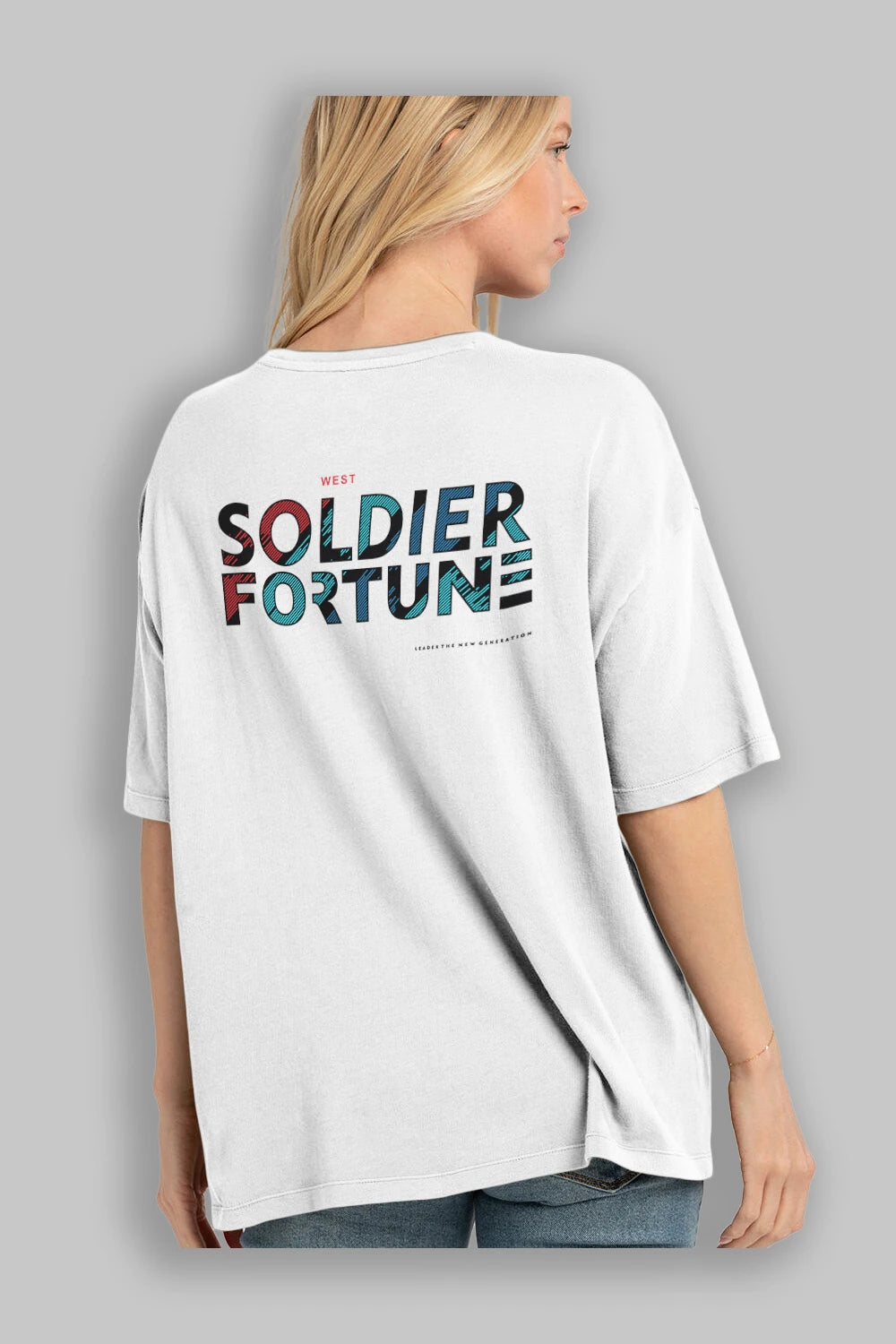 Soldier Fortune Arka Baskılı Oversize t-shirt Erkek Kadın Unisex