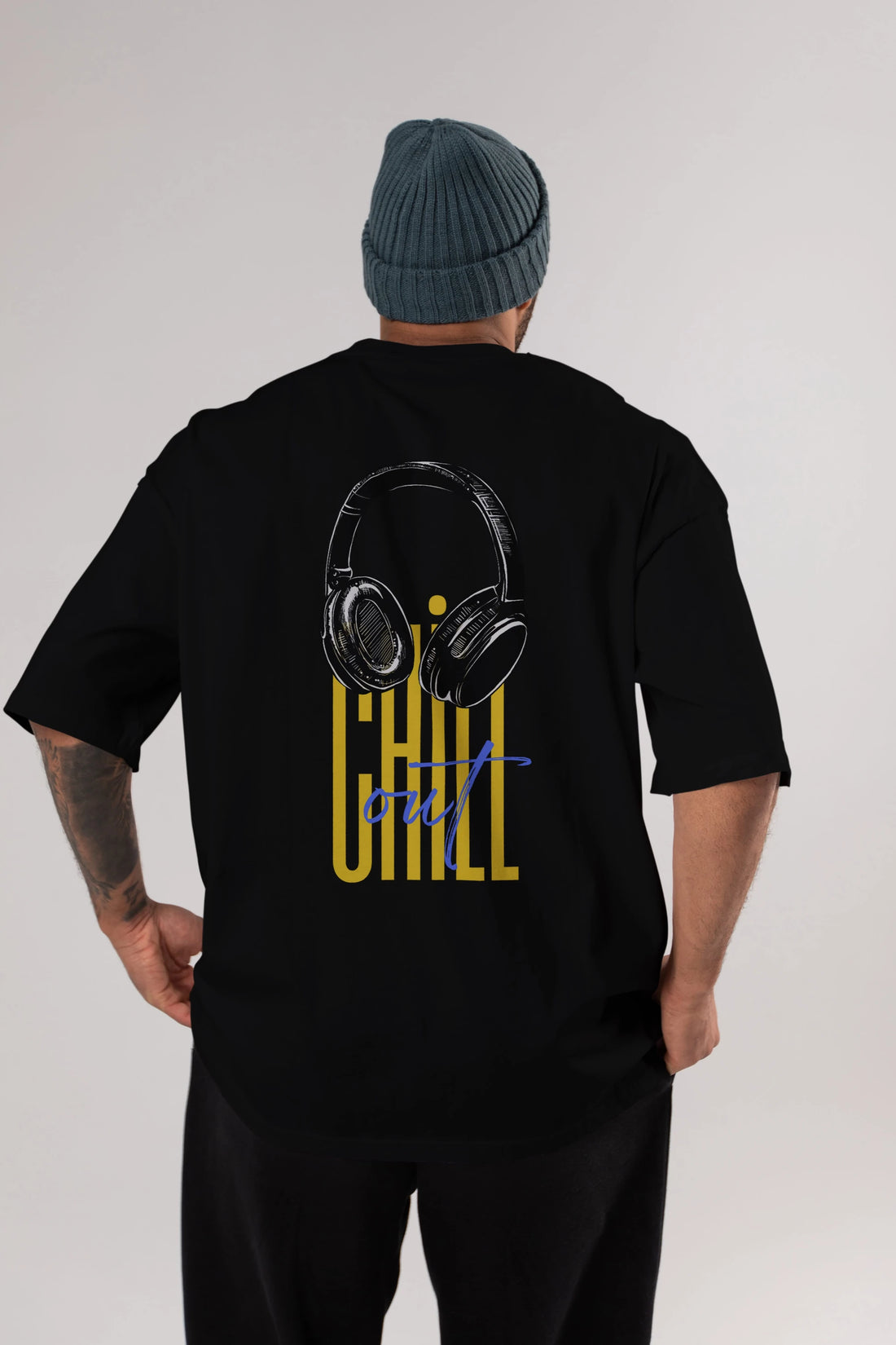 Chill Out Yazılı Arka Baskılı Oversize t-shirt Erkek Kadın Unisex