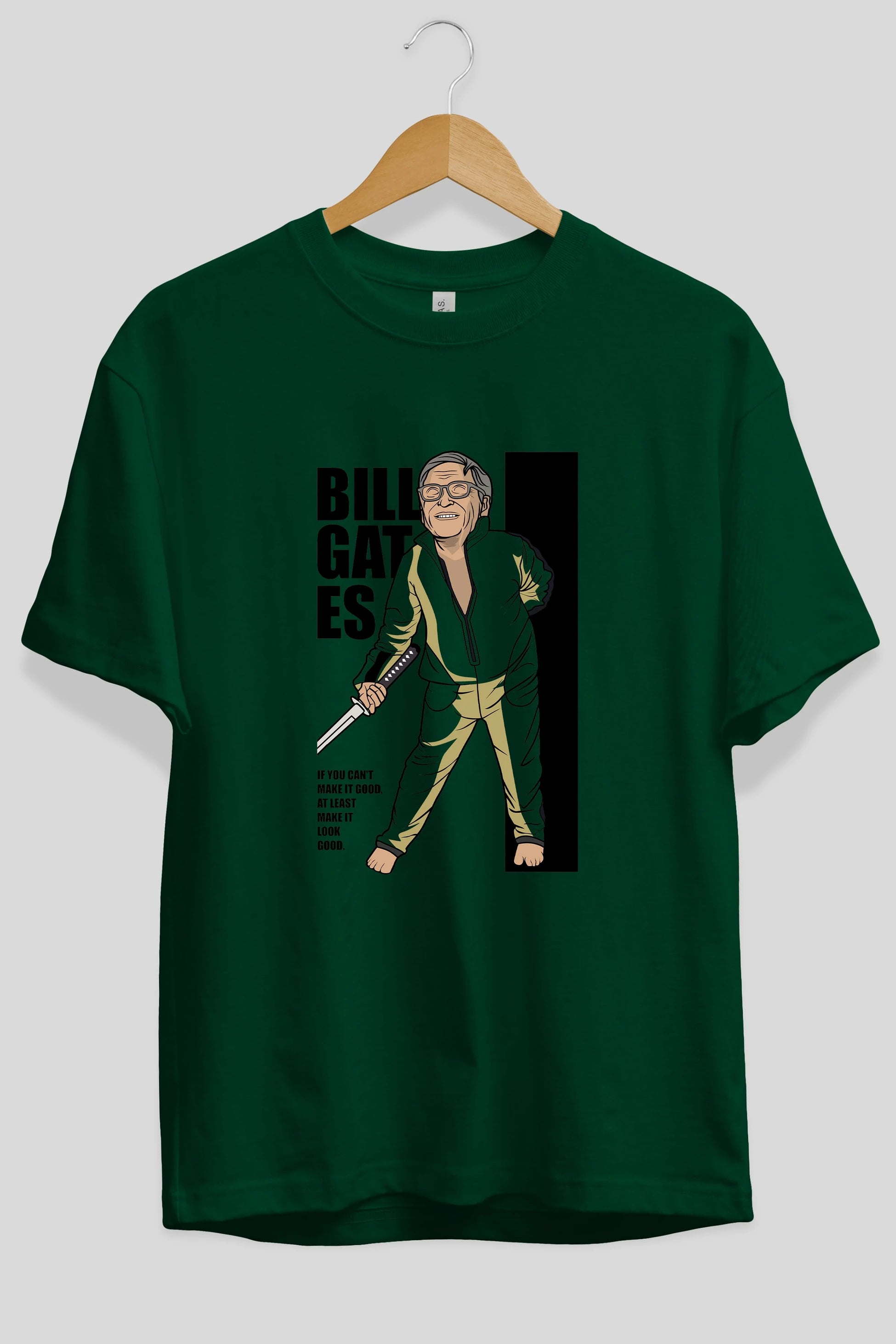 Bill Gates Ön Baskılı Oversize t-shirt Erkek Kadın Unisex %100 Pamuk tişort