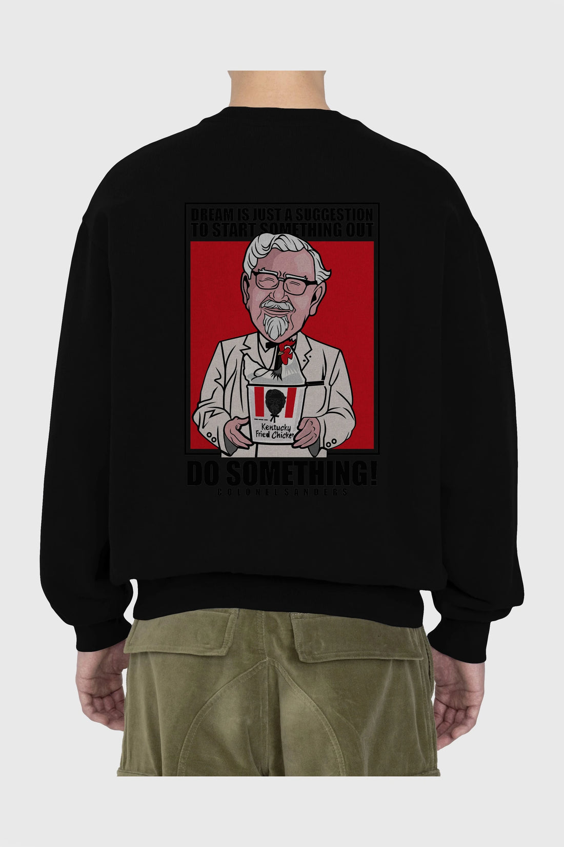 Colonel Sanders Arka Baskılı Oversize Sweatshirt Erkek Kadın Unisex