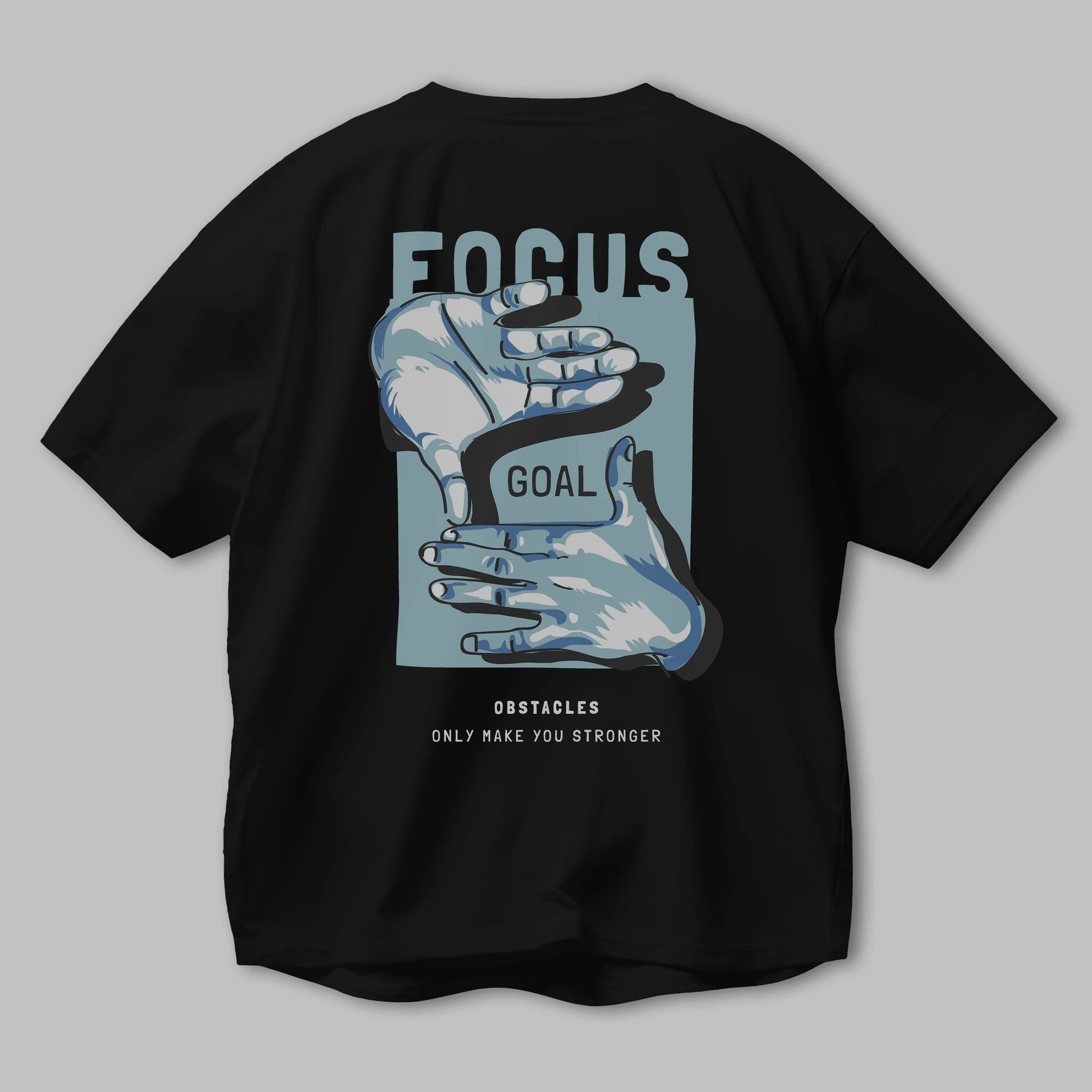 Focus Goal Arka Baskılı Oversize t-shirt Erkek Kadın Unisex