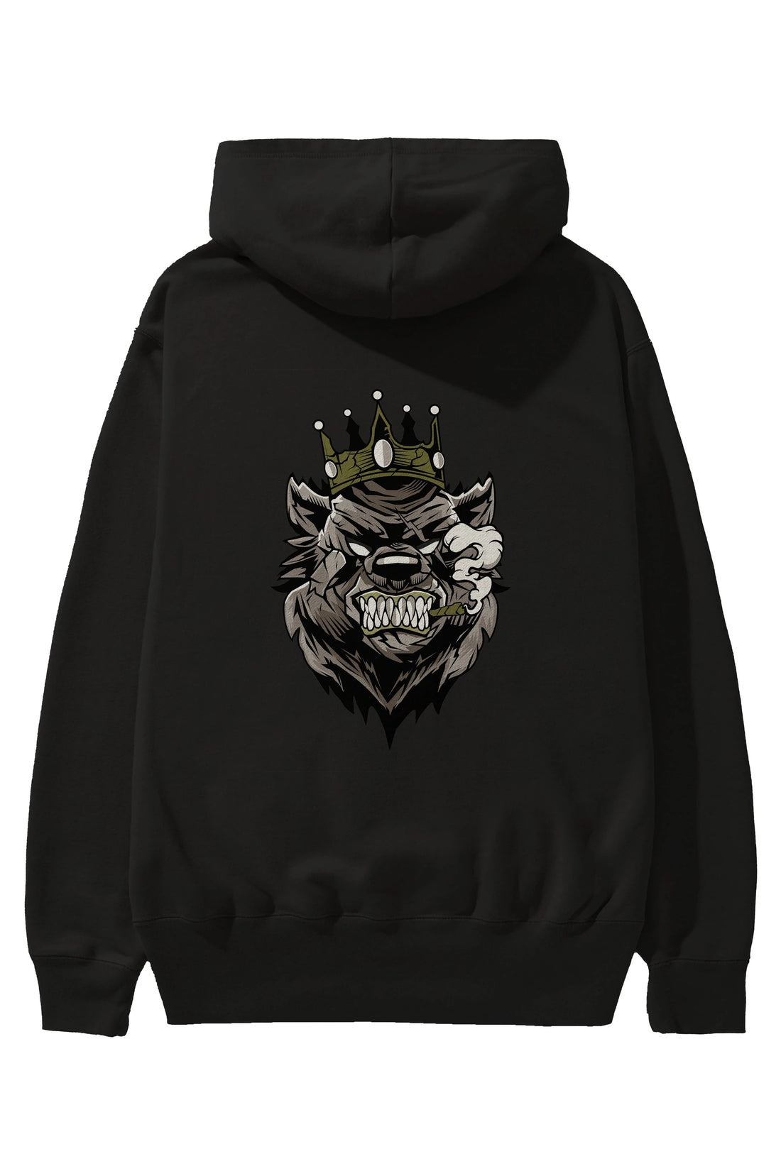 Bear King Arka Baskılı Hoodie Oversize Kapüşonlu Sweatshirt Erkek Kadın Unisex